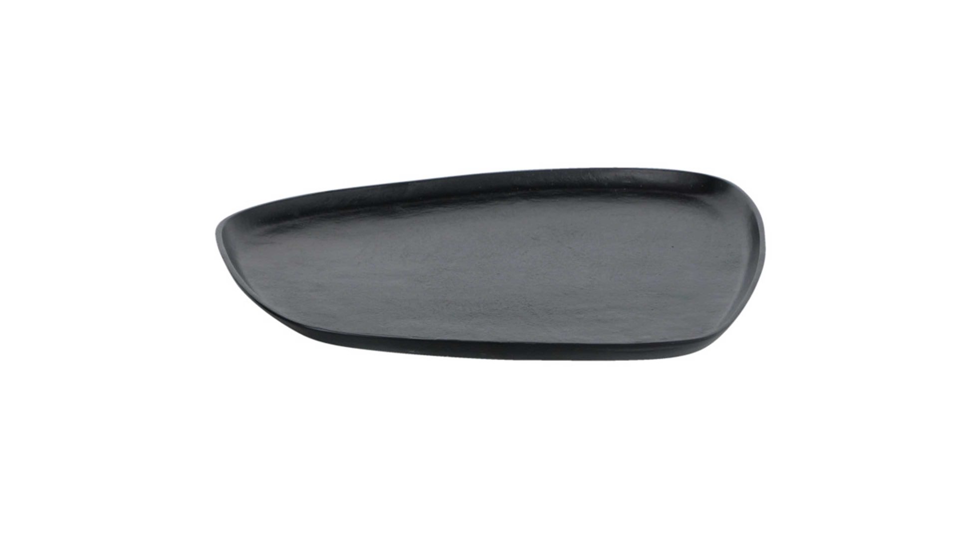 Tablett Boltze aus Metall in Schwarz Tablett Marlisa schwarzes Aluminium - ca. 38 x 34 cm