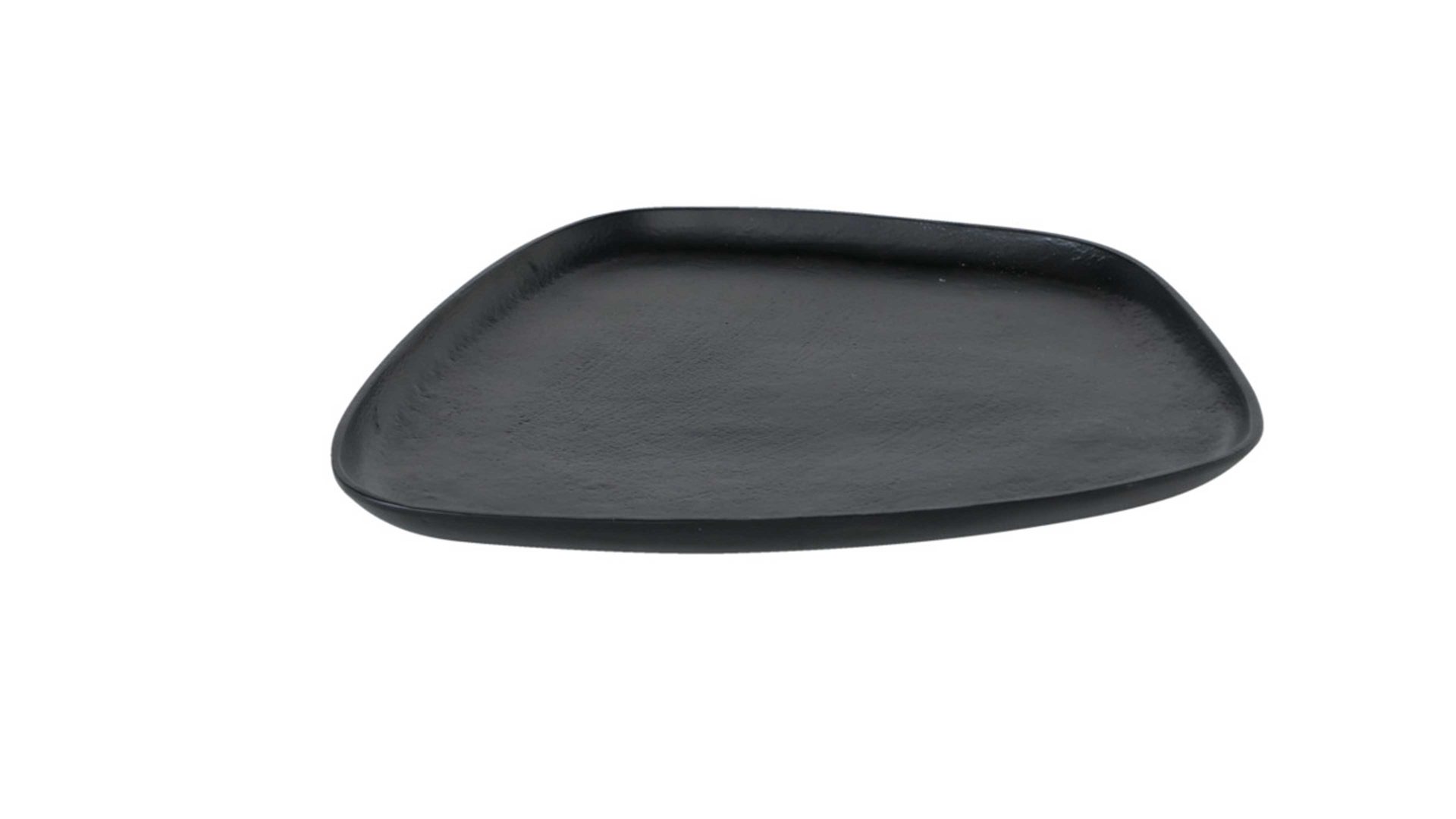 Tablett Boltze aus Metall in Schwarz Tablett Marlisa schwarzes Aluminium - ca. 45 x 42 cm