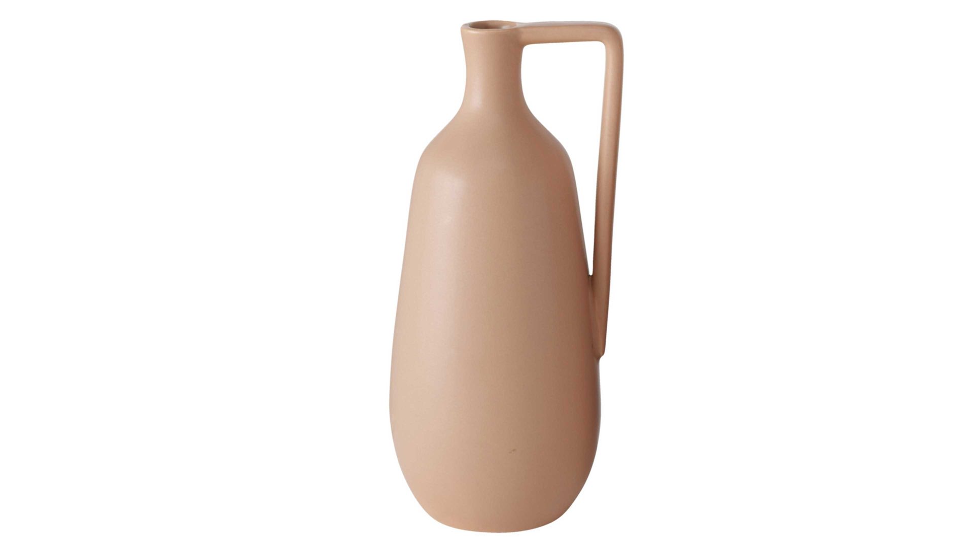 Vase Boltze aus Keramik in Hellbraun Vase Naimo hellbraunes Steingut – Höhe ca. 21 cm