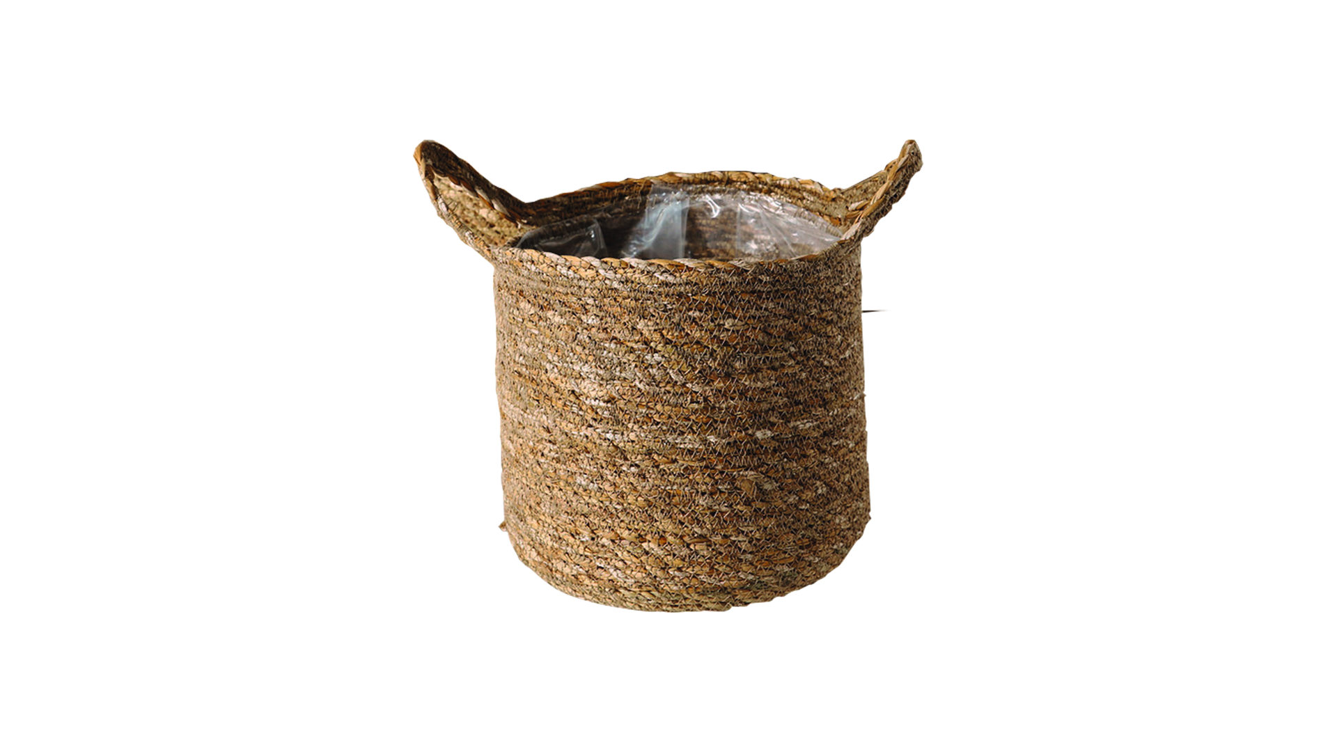 Blumentopf Boltze aus Geflecht in Dunkelbraun Pflanzkorb Dawid Seegrasgeflecht – Höhe ca. 26 cm