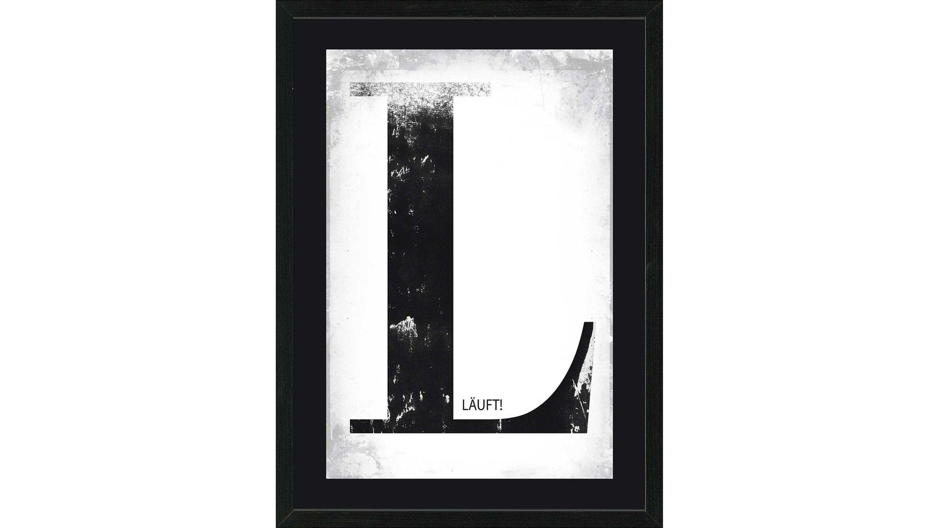 Kunstdruck Pro®art bilderpalette aus Karton / Papier / Pappe in Schwarz PRO®ART Kunstdruck Läuft Schwarz & Weiß - ca. 55 x 75 cm
