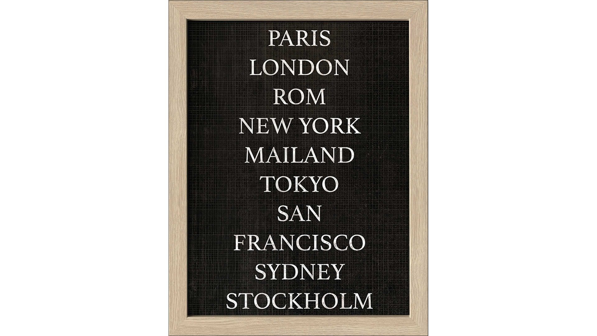 Kunstdruck Pro®art bilderpalette aus Karton / Papier / Pappe in Holzfarben PRO®ART Kunstdruck Big Cities Eiche, Schwarz & Weiß - ca. 35 x 45 x 3 cm