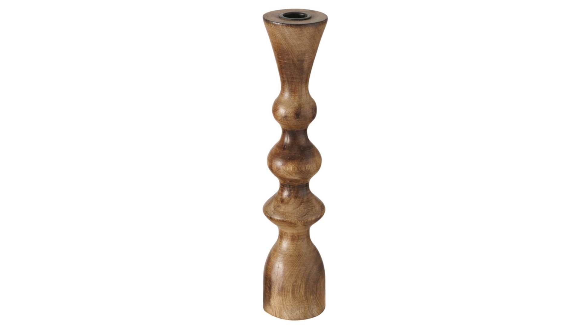 Kerzenständer Boltze aus Holz in Holzfarben Kerzenständer Caconda Mangoholz – Höhe ca. 30 cm