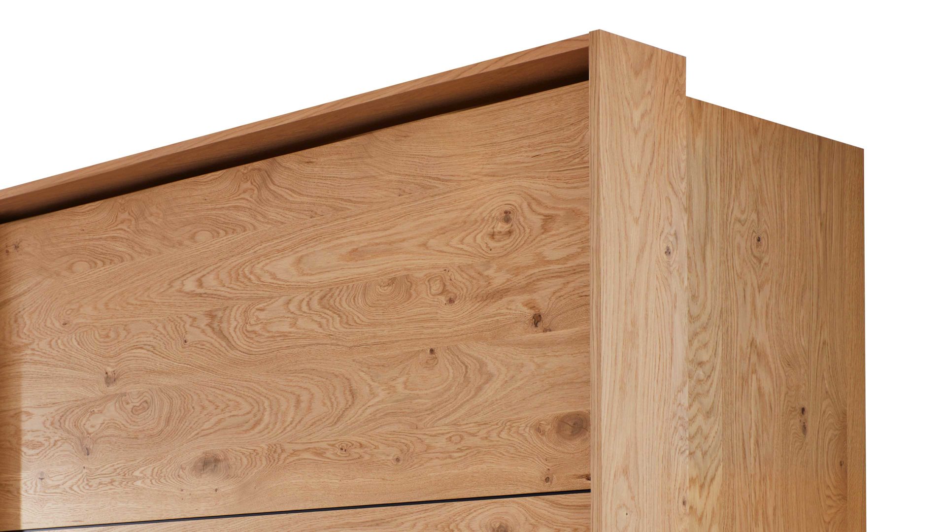 Passepartout Interliving aus Holz in Holzfarben Interliving Schlafzimmer Serie 1024 – Passepartout 903303 Breite ca. 338 cm - Balkeneiche