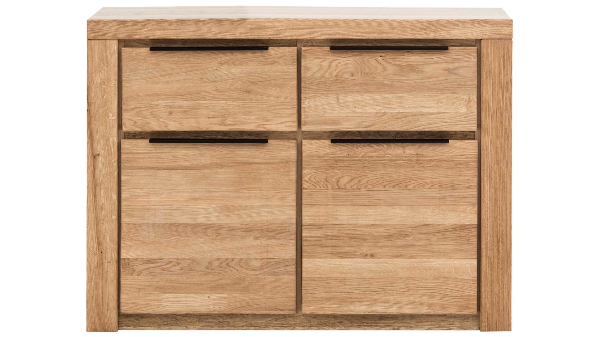 Kombikommode Elfo-möbel aus Holz in Holzfarben Möbelserie Greta - Kombikommode Eiche - zwei Türen, zwei Schubladen, Länge ca. 108 cm
