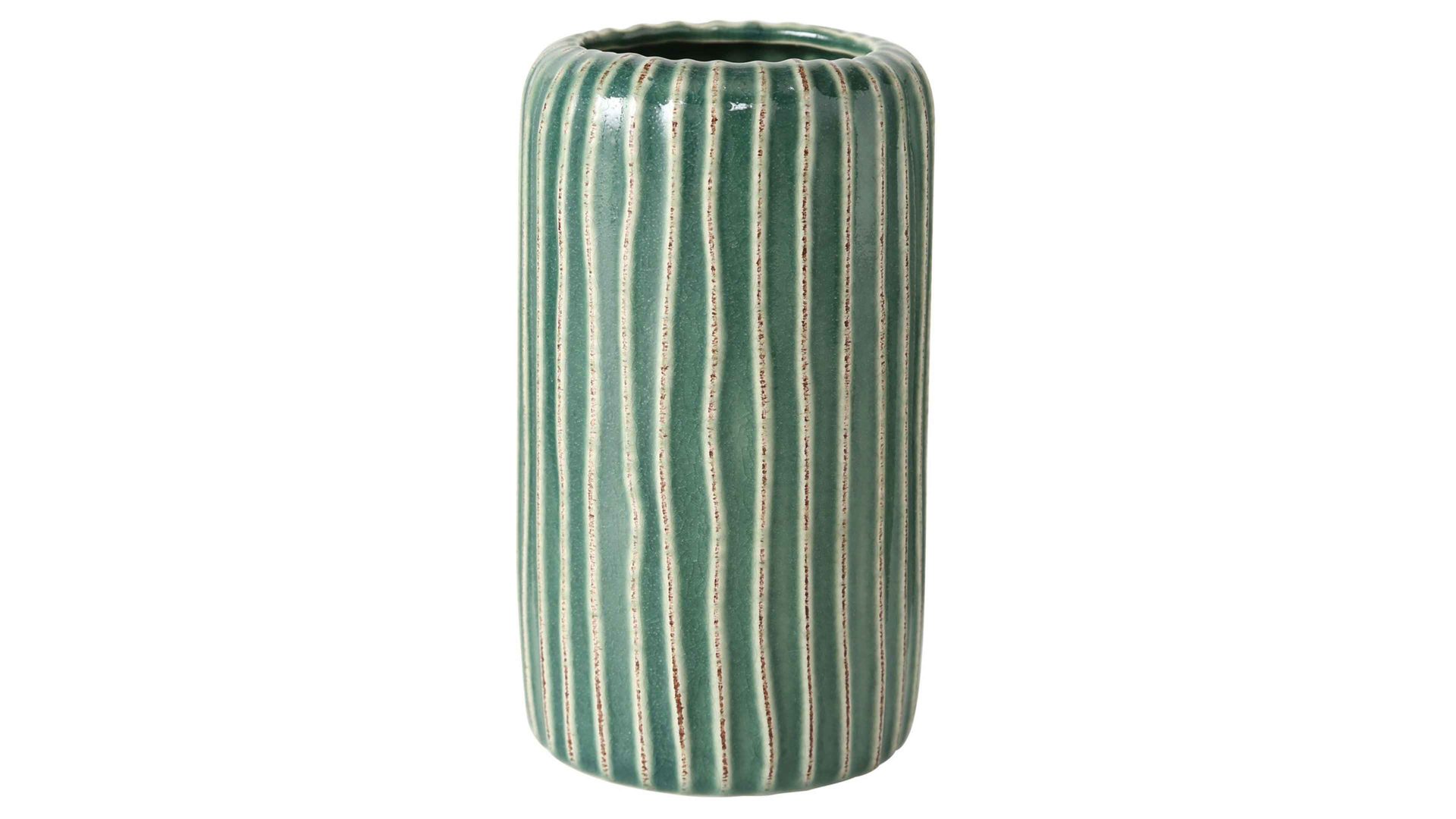 Vase Boltze aus Keramik in Grün Vase Icona grünes Steingut – Höhe ca. 15 cm