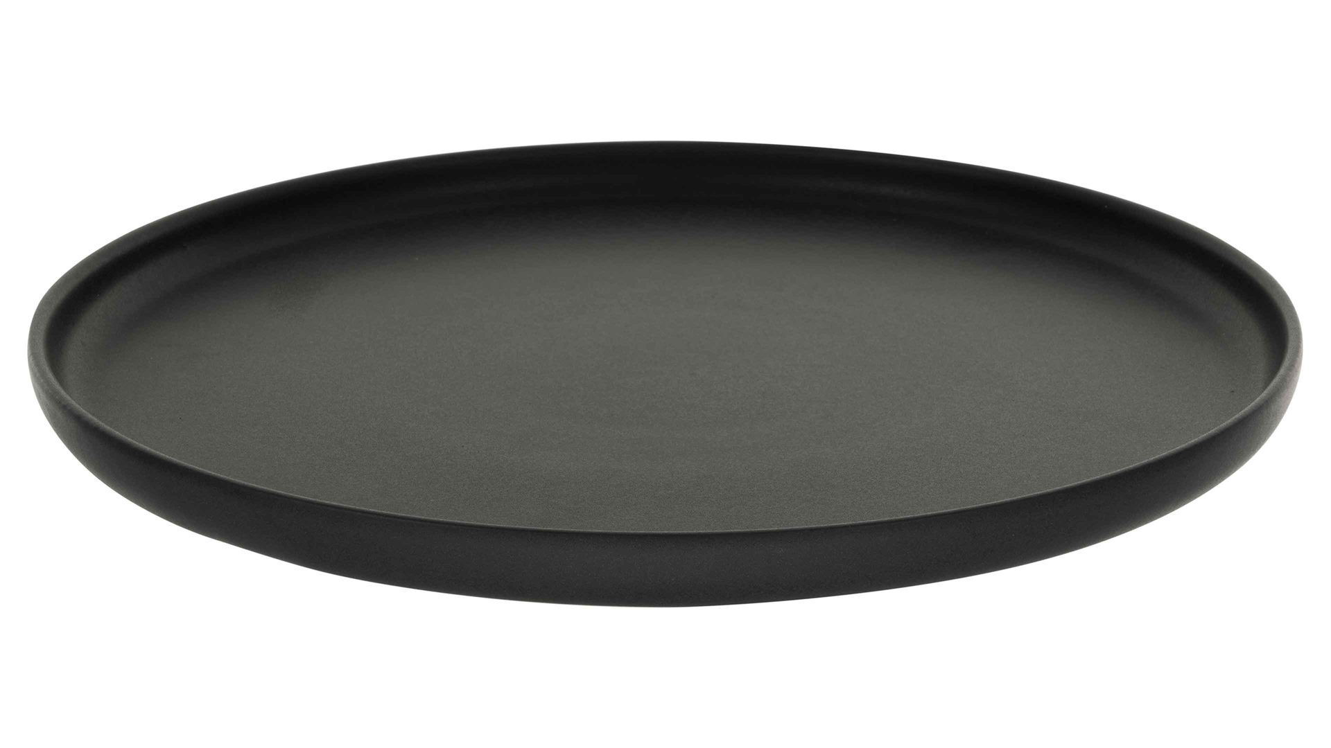 Servierplatte Creatable aus Keramik in Schwarz CREATABLE Uno – Gourmetplatte schwarzes Steinzeug – Durchmesser ca. 33 cm