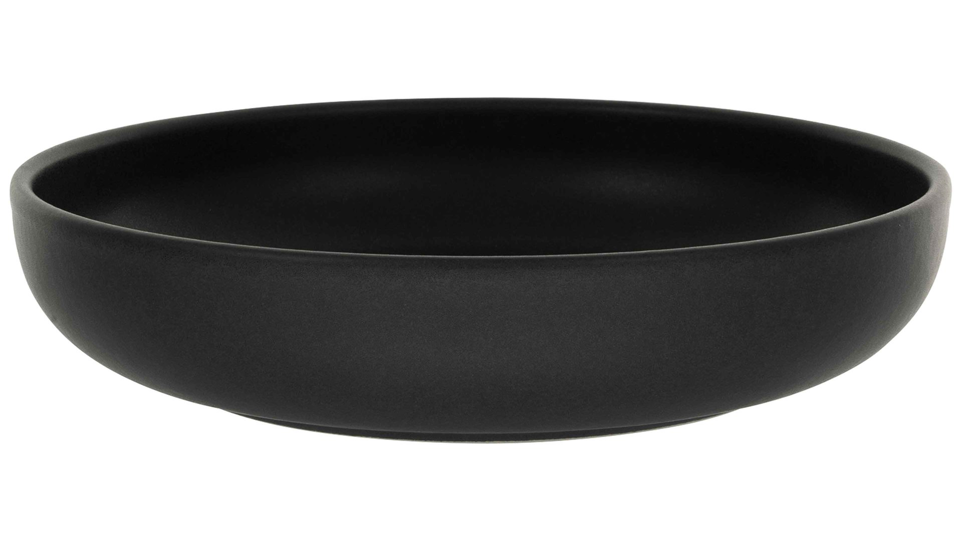 Suppenteller Creatable aus Keramik in Schwarz CREATABLE Uno – Suppenteller schwarzes Steinzeug – Durchmesser ca. 22 cm
