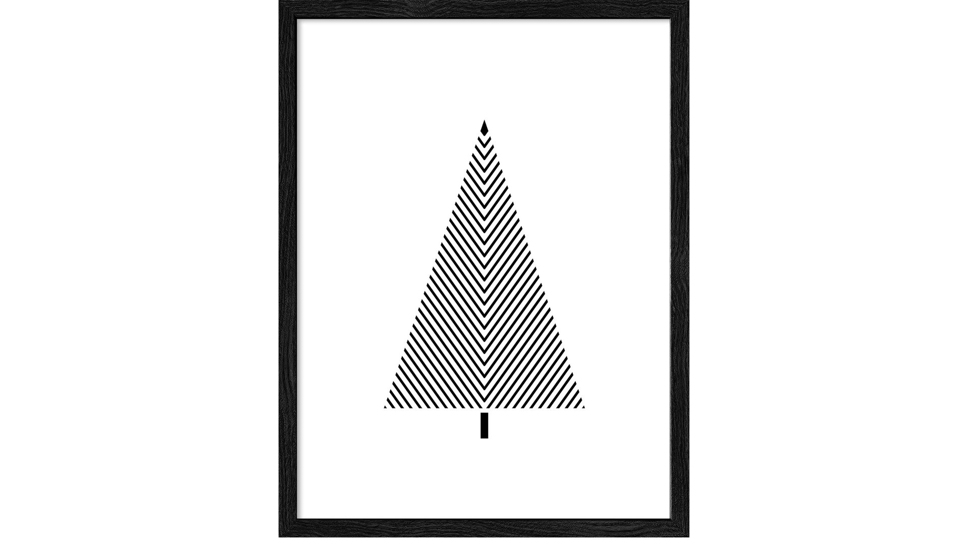 Kunstdruck Pro®art bilderpalette aus Karton / Papier / Pappe in Weiß PRO®ART Kunstdruck Christmas 5 Weiß & Schwarz - ca. 33 x 43 cm