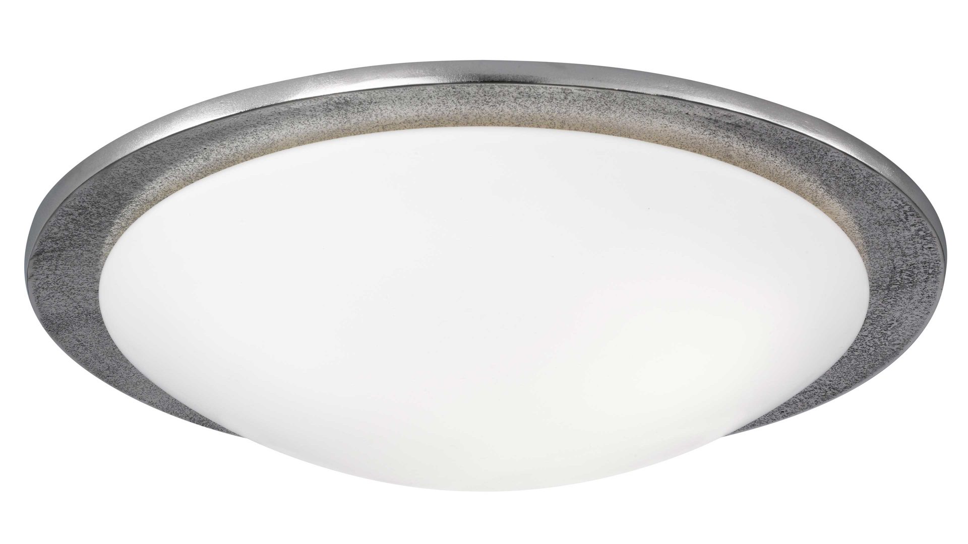 Deckenleuchte Fh fischer & honsel aus Glas in Weiß FH Shine Deckenleuchte bzw. Deckenlampe Nantes Nickel antik & Opalglas – Durchmesser ca. 50 cm