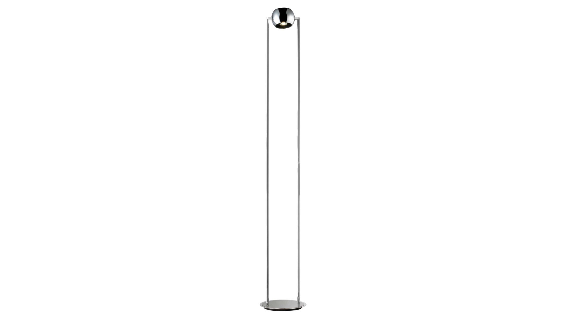 Stehleuchte Fh fischer & honsel aus Metall in Nickel FH LED-Stehleuchte Reims Nickel matt & Chrom – Höhe ca. 187 cm