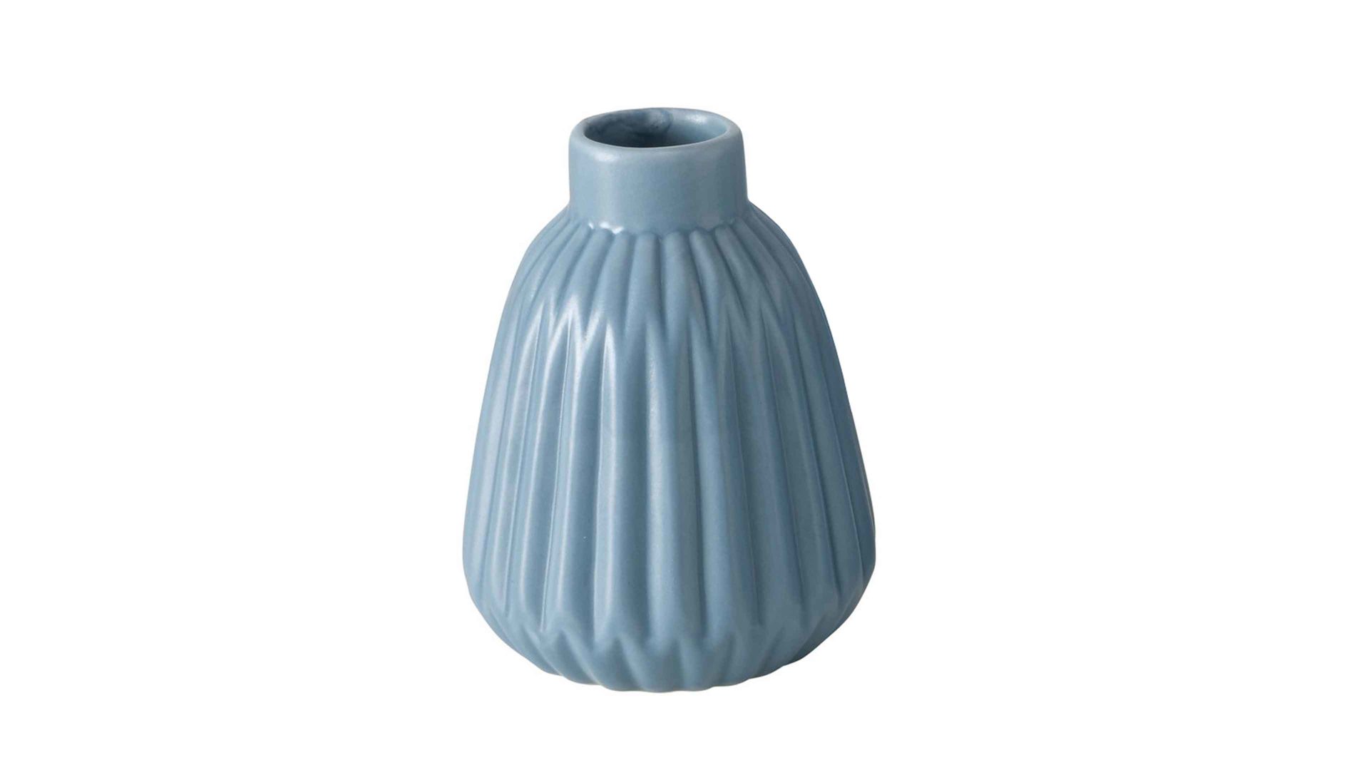 Vase Interliving BEST BUDDYS! aus Keramik in Blau Interliving BEST BUDDYS! Vase Esko mattblaues Porzellan - Höhe ca. 12 cm