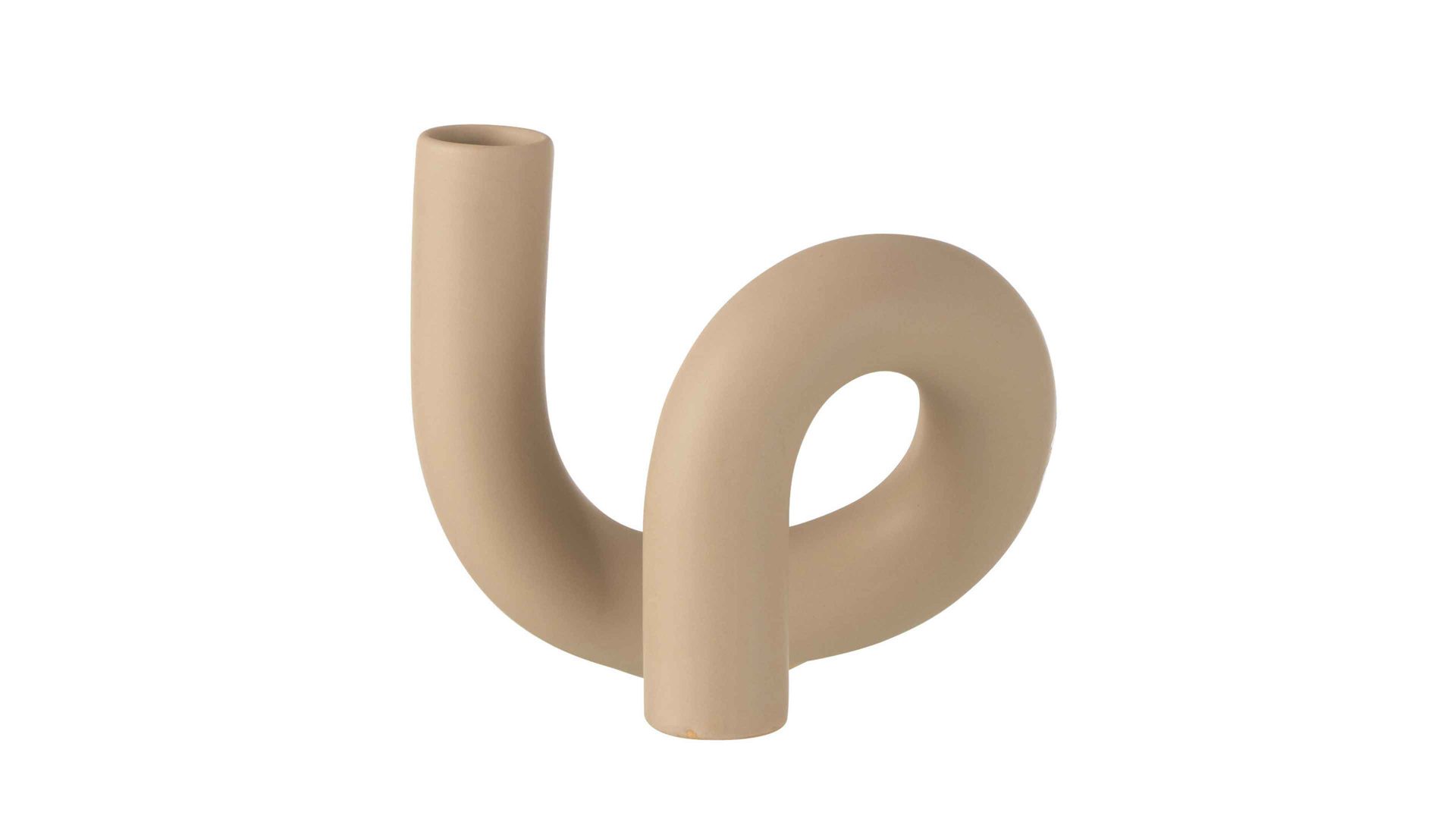 Kerzenständer Interliving BEST BUDDYS! aus Keramik in Beige Interliving BEST BUDDYS! Kerzenständer Spirale beige Keramik - Länge ca. 17 cm