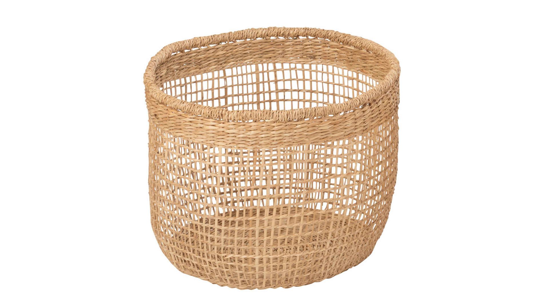 Korb Jolipa aus Geflecht in Holzfarben Korb Oasis Seegras - Durchmesser ca. 39 cm