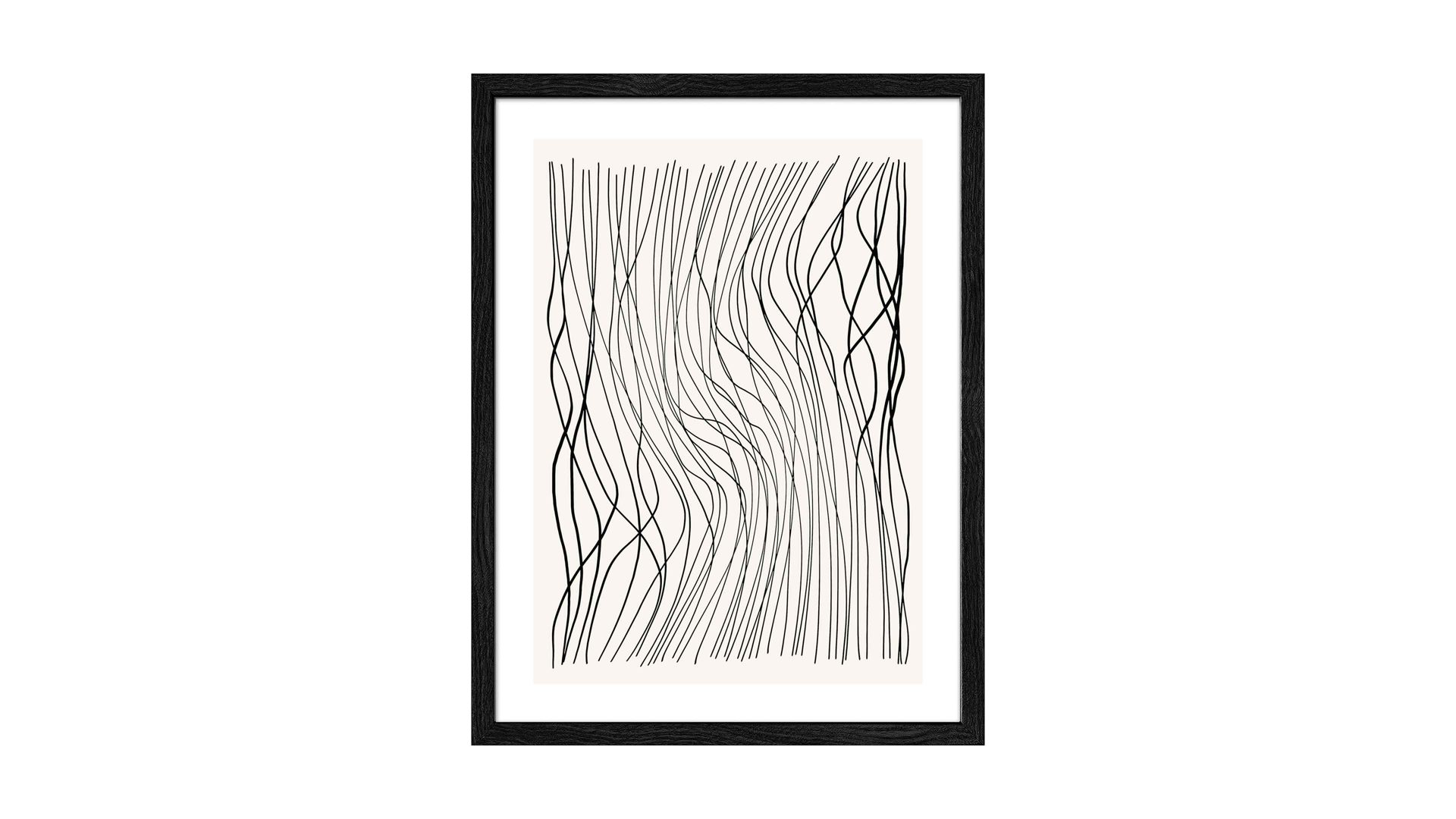 Kunstdruck Pro®art bilderpalette aus Karton / Papier / Pappe in Schwarz PRO®ART Kunstdruck Lines And Shapes XIII Schwarz & Weiß - ca. 30 x 40 cm