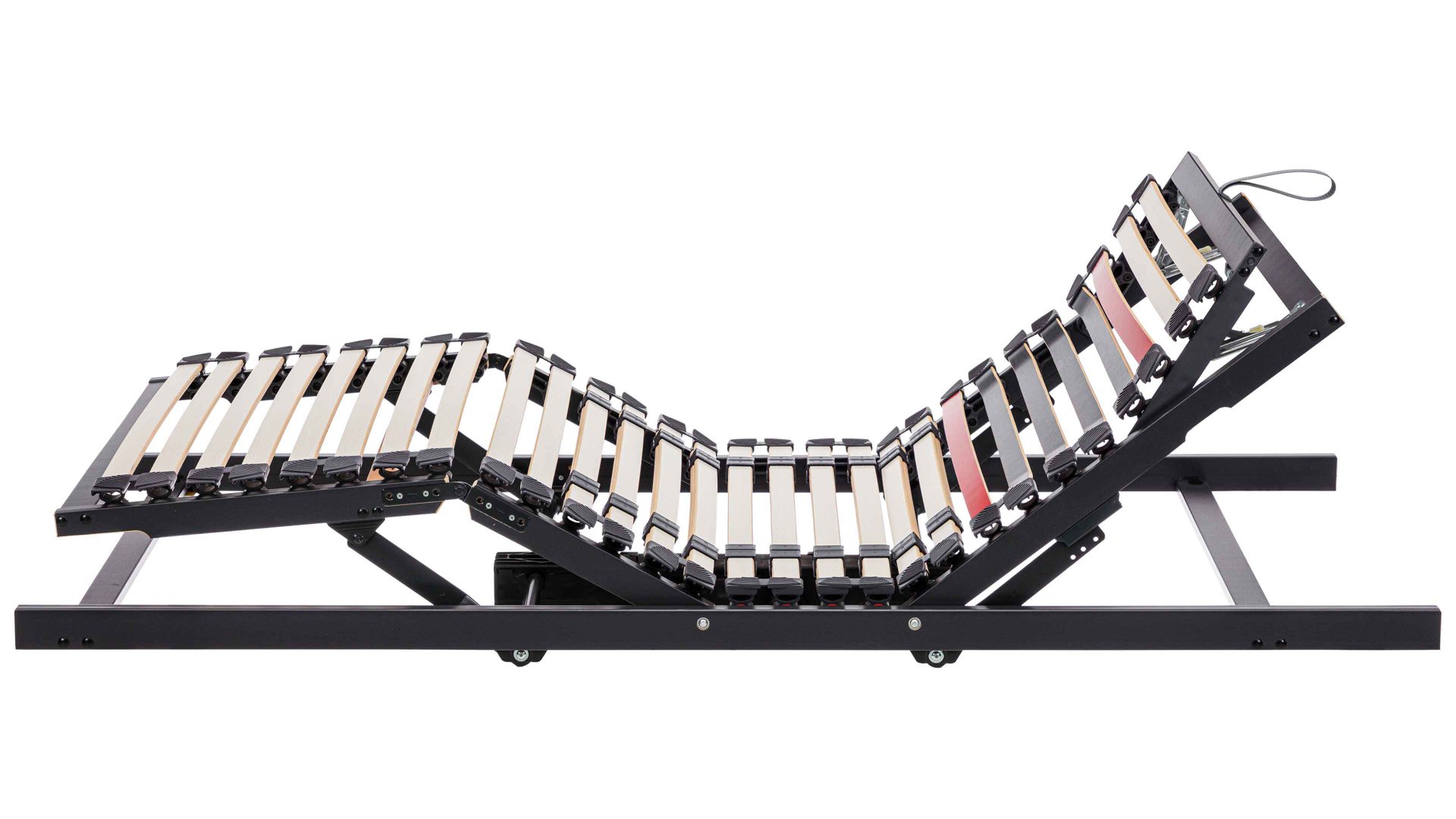 Lattenrost Interliving aus Holz in Anthrazit Interliving Lattenrost Serie 1950 - V 6585 Funk & zwei Motoren – Liegefläche ca. 100 x 220 cm