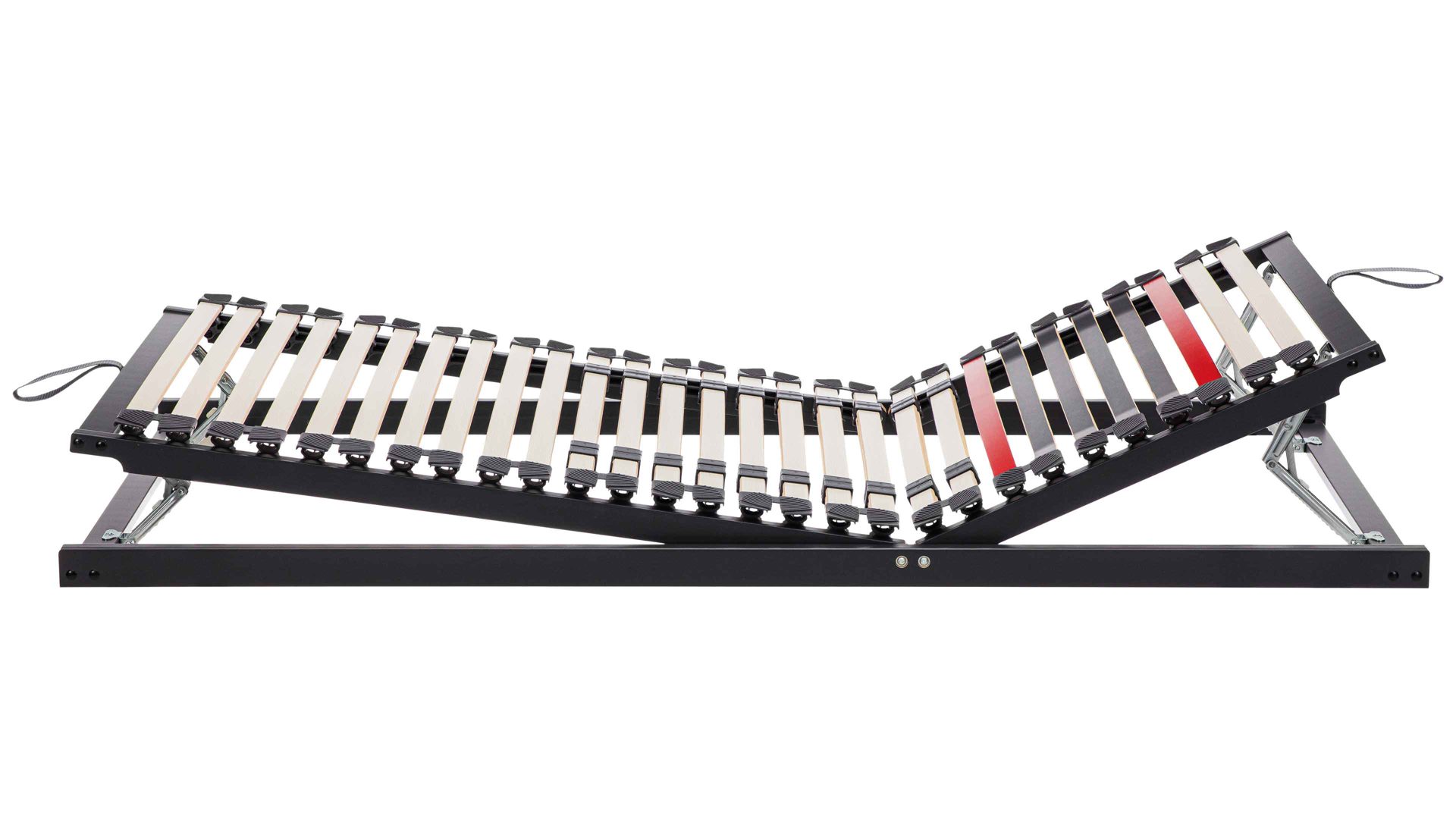 Lattenrost Interliving aus Holz in Anthrazit Interliving Lattenrost Serie 1950 manuell verstellbar – Liegefläche ca. 100 x 200 cm