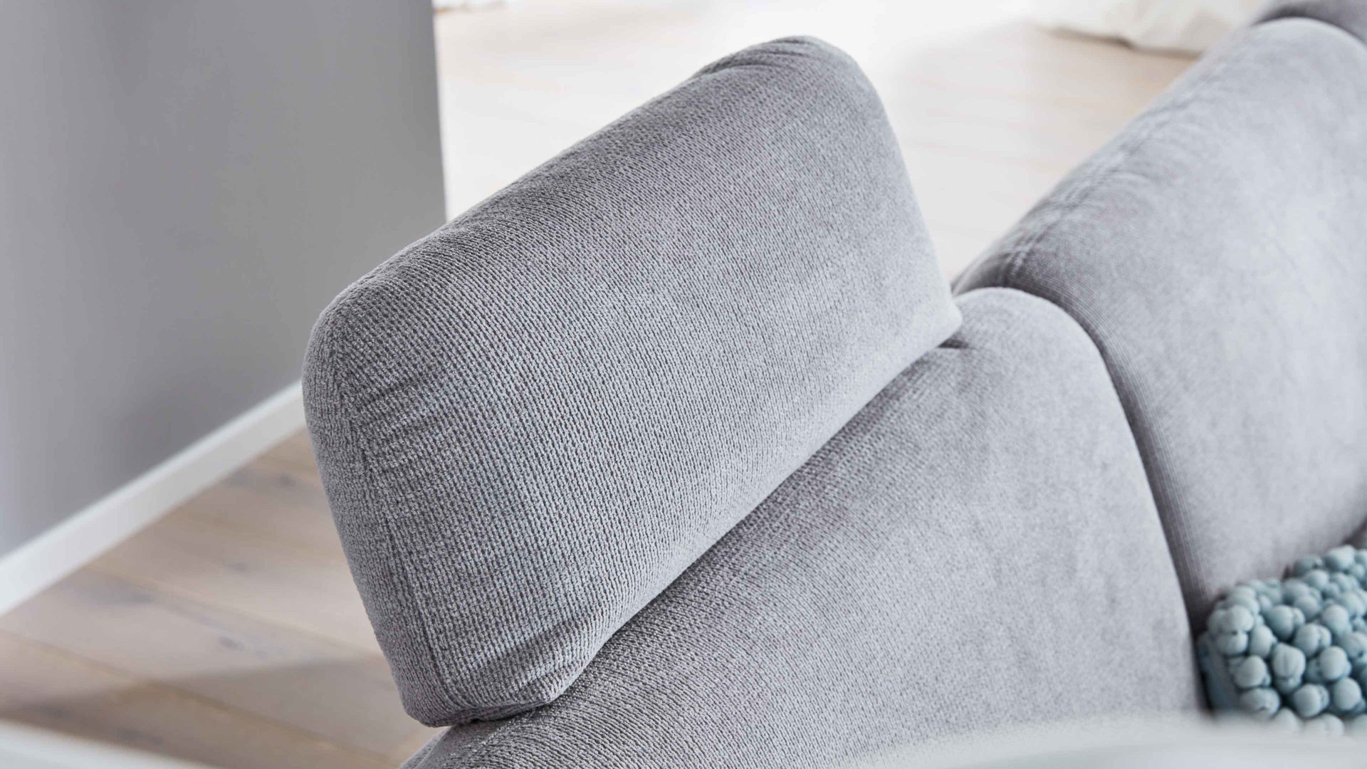 Kopfstütze modulmaster aus Stoff in Hellgrau Modulmaster MM-PP1013 - Kopfstütze KS silberfarbene Chenille - ca. 46 x 22 cm