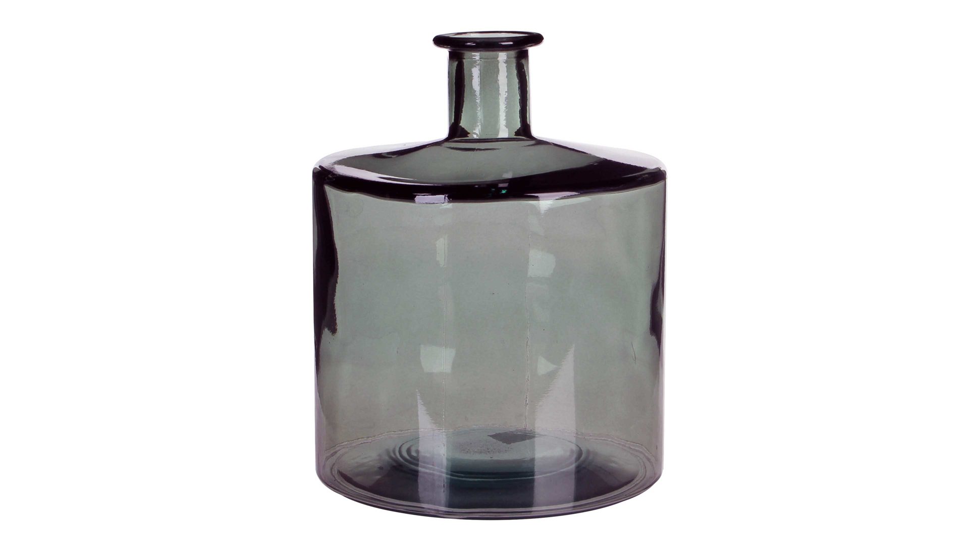 Vase Edelman® aus Glas in Grau Deko-Flasche Guan graues Recyclingglas - Höhe ca. 26 cm