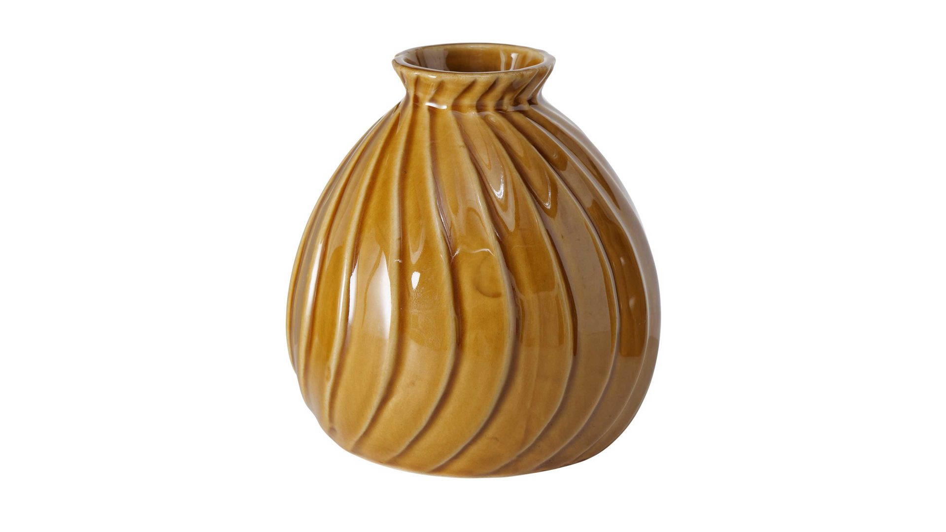 Vase Boltze aus Keramik in Braun Vase Zalina braunes Porzellan – Höhe ca. 11 cm