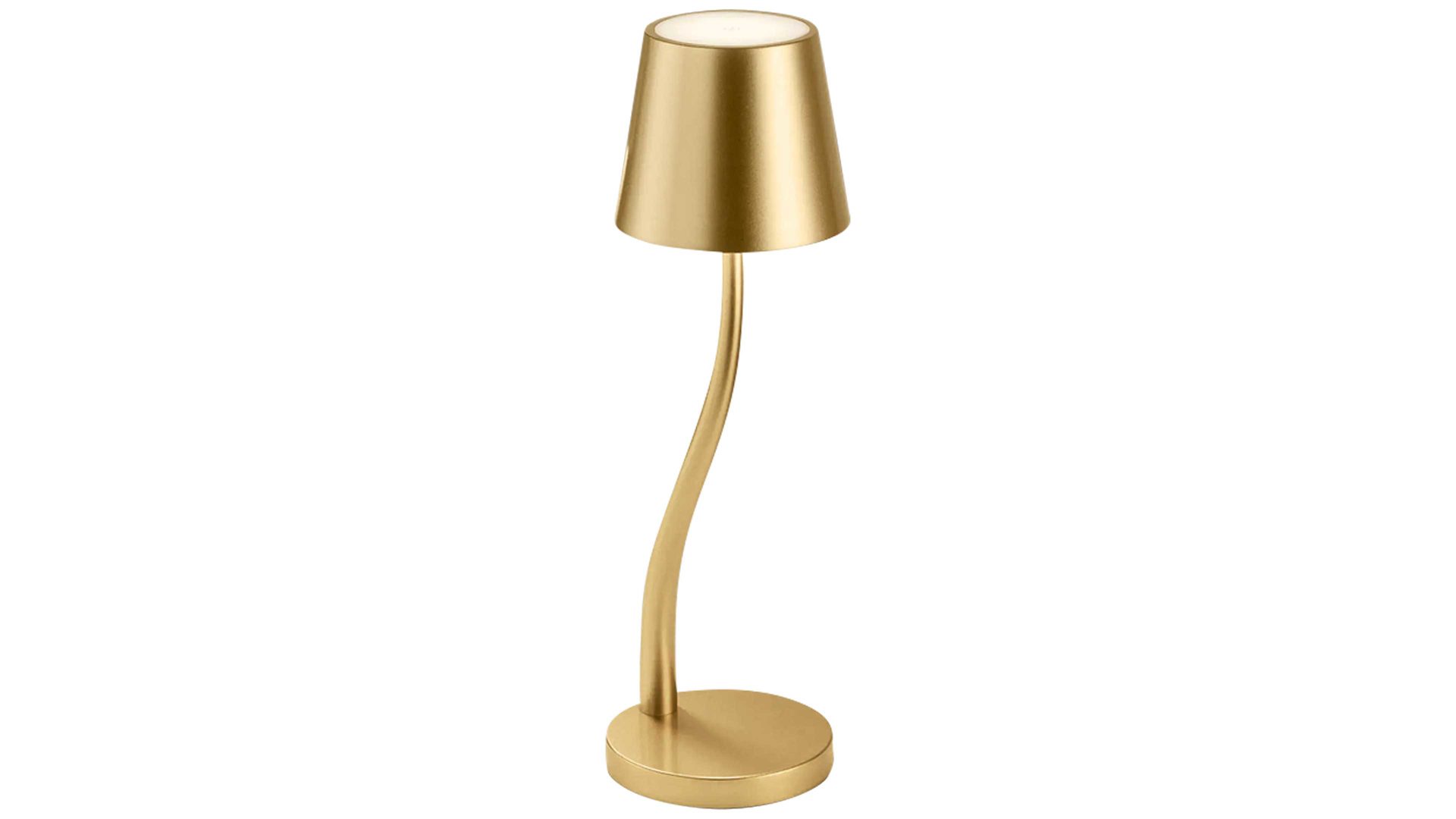 Tischleuchte Fabas luce s.p.a. aus Metall in Gold FABAS LUCE Akku Leuchten Serie Judy goldfarbenes Metall - Höhe ca. 37 cm