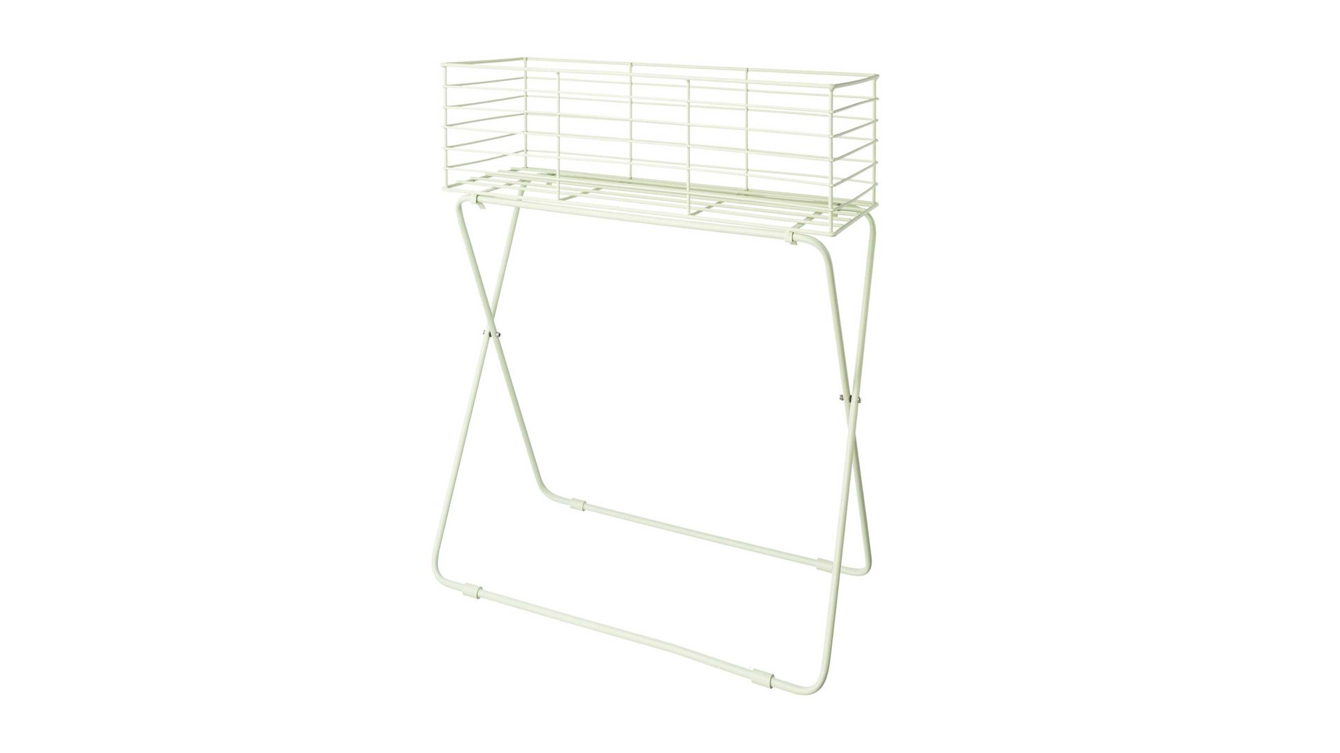 Blumentopf Gasper aus Metall in Hellgrün Pflanzenrack Green Times blassgrünes Metall - ca. 50 x 64 cm