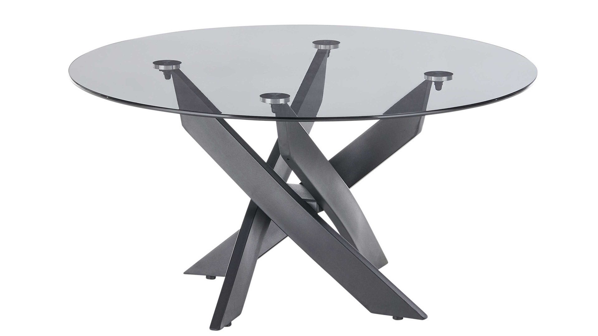 Couchtisch A better place furniture aus Glas in Grau Kopenhagen Couchtisch Grau & Schwarz - Durchmesser ca. 80 cm