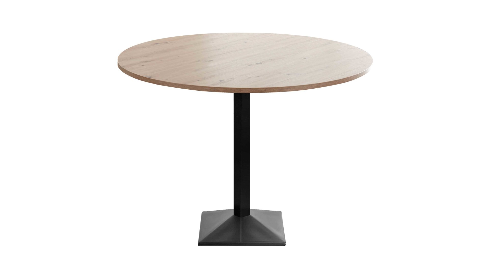 Einzeltisch Mäusbacher aus Holz in Holzfarben Tisch-Serie Big Bistro - Tisch Asteice & Schwarz - Durchmesser ca. 70 cm