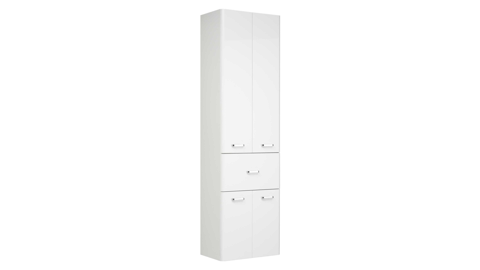 Hoch- / Seitenschrank Pelipal aus Holz in Weiß pelipal Quickset 359 - Hochschrank bzw. Seitenschrank Weiß - vier Türen, eine Schublade, Breite ca. 53 cm