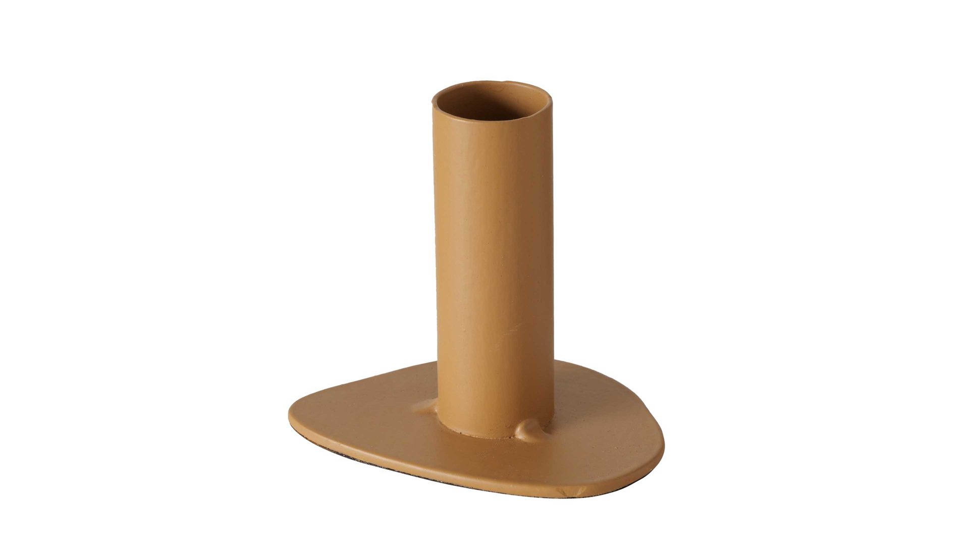 Kerzenständer Boltze aus Metall in Hellbraun Kerzenständer Talido beiges Eisen – Höhe ca. 7 cm