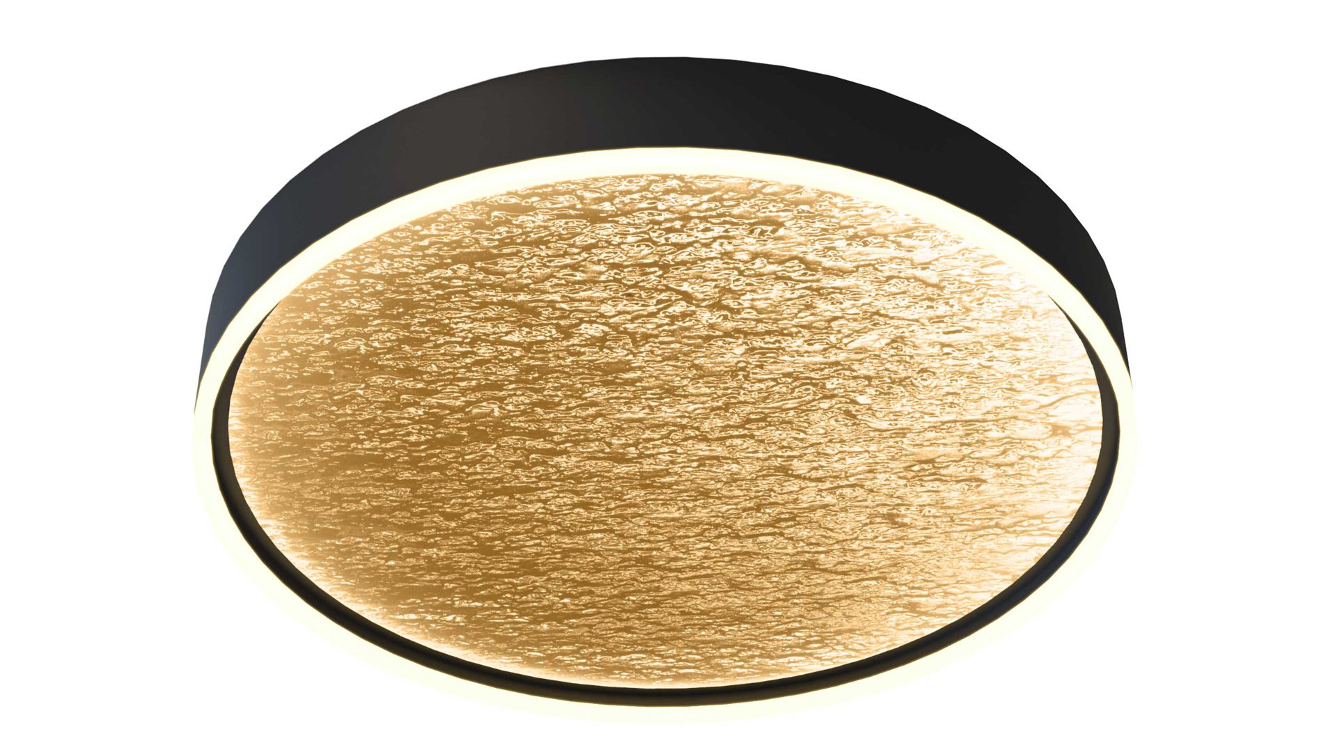 Deckenleuchte Global technics aus Metall in Gold Leuchten Serie Bordeaux - Deckenlampe Gold & Schwarz - Durchmesser ca. 60 cm