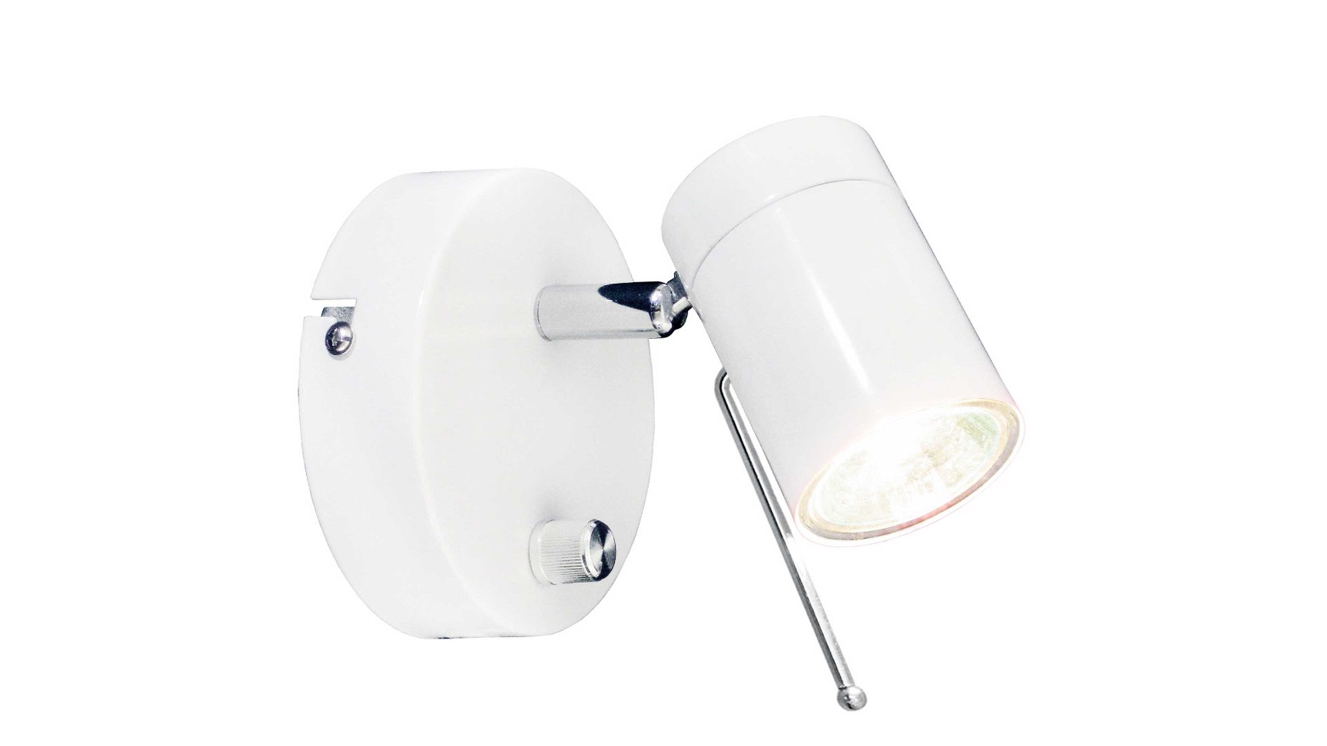 Wandleuchte By rydens aus Metall in Weiß BY RYDÉNS Leuchten Serie Correct - Wandleuchte weißes Metall - Länge ca. 11 cm