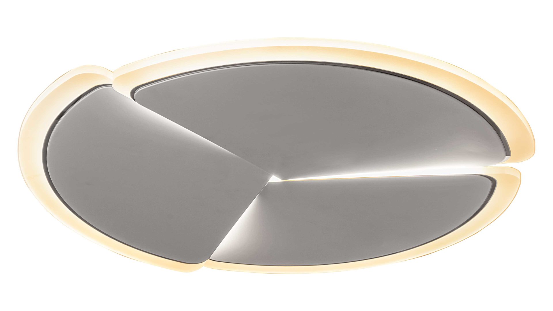 Deckenleuchte Global technics aus Metall in Metallfarben Deckenlampe Trapani chromfarbenes Metall - Durchmesser ca. 49 cm
