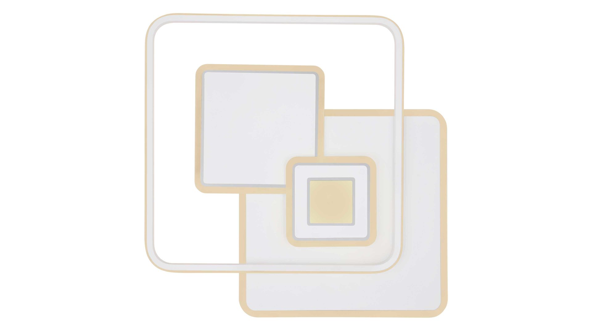 Deckenleuchte Globo lighting aus Metall in Weiß GLOBO Leuchten Serie Roderick - Deckenlampe als SmartLight weißes Metall & opalfarbenes Acryl - ca. 50 x 50 cm