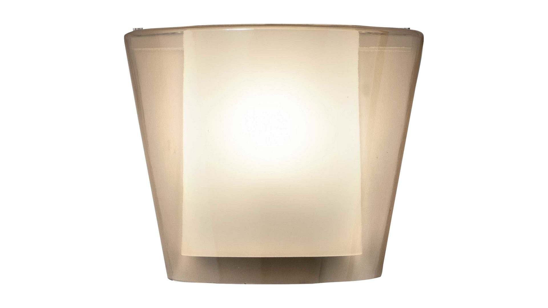 Wandleuchte Fabas luce s.p.a. aus Glas in Hellbraun FABAS LUCE Leuchten Serie Viki amberfarbenes Glas - Höhe ca. 24 cm