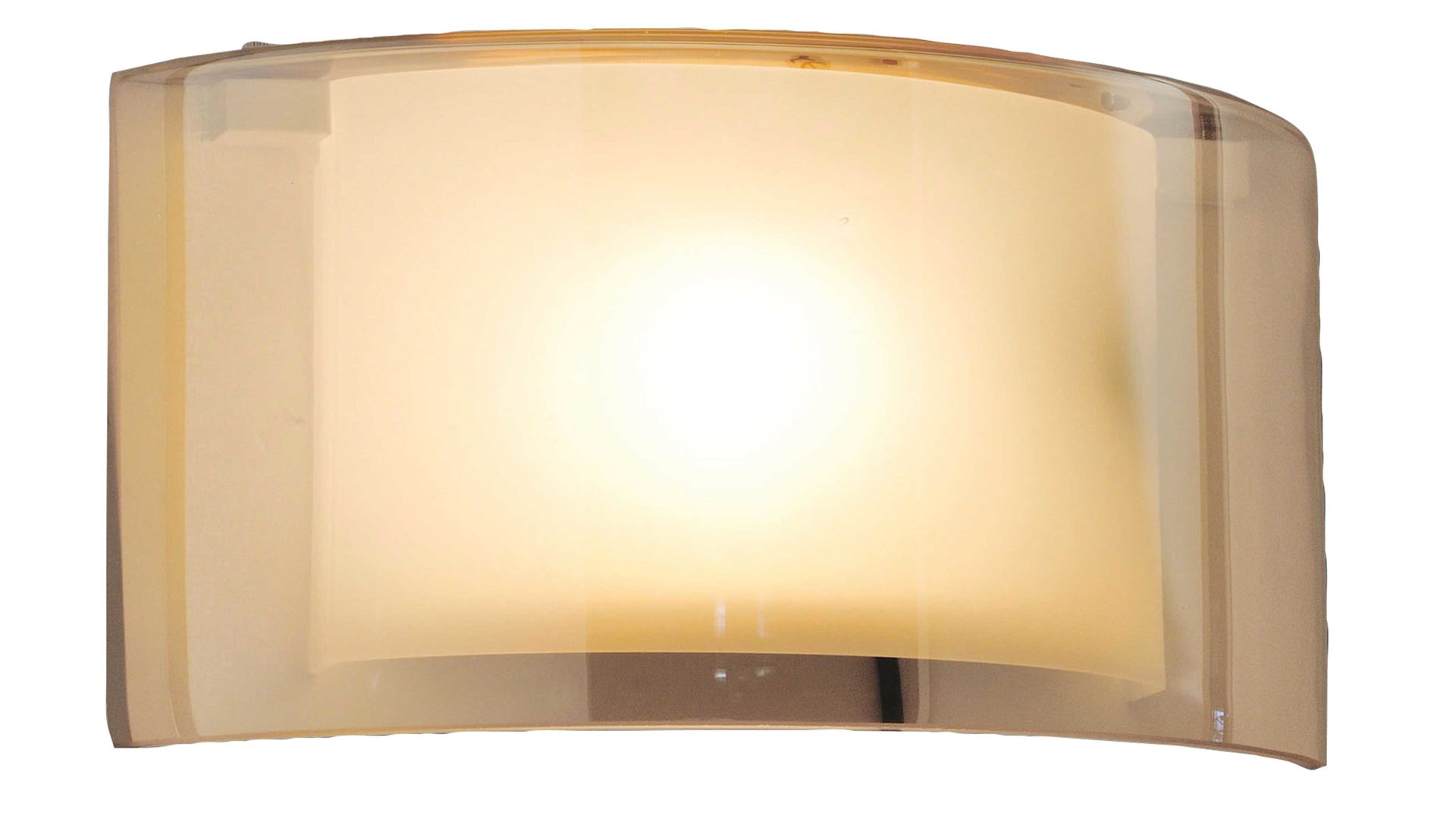 Wandleuchte Fabas luce s.p.a. aus Glas in Hellbraun FABAS LUCE Leuchten Serie Alide amberfarbenes Glas - Breite ca. 34 cm