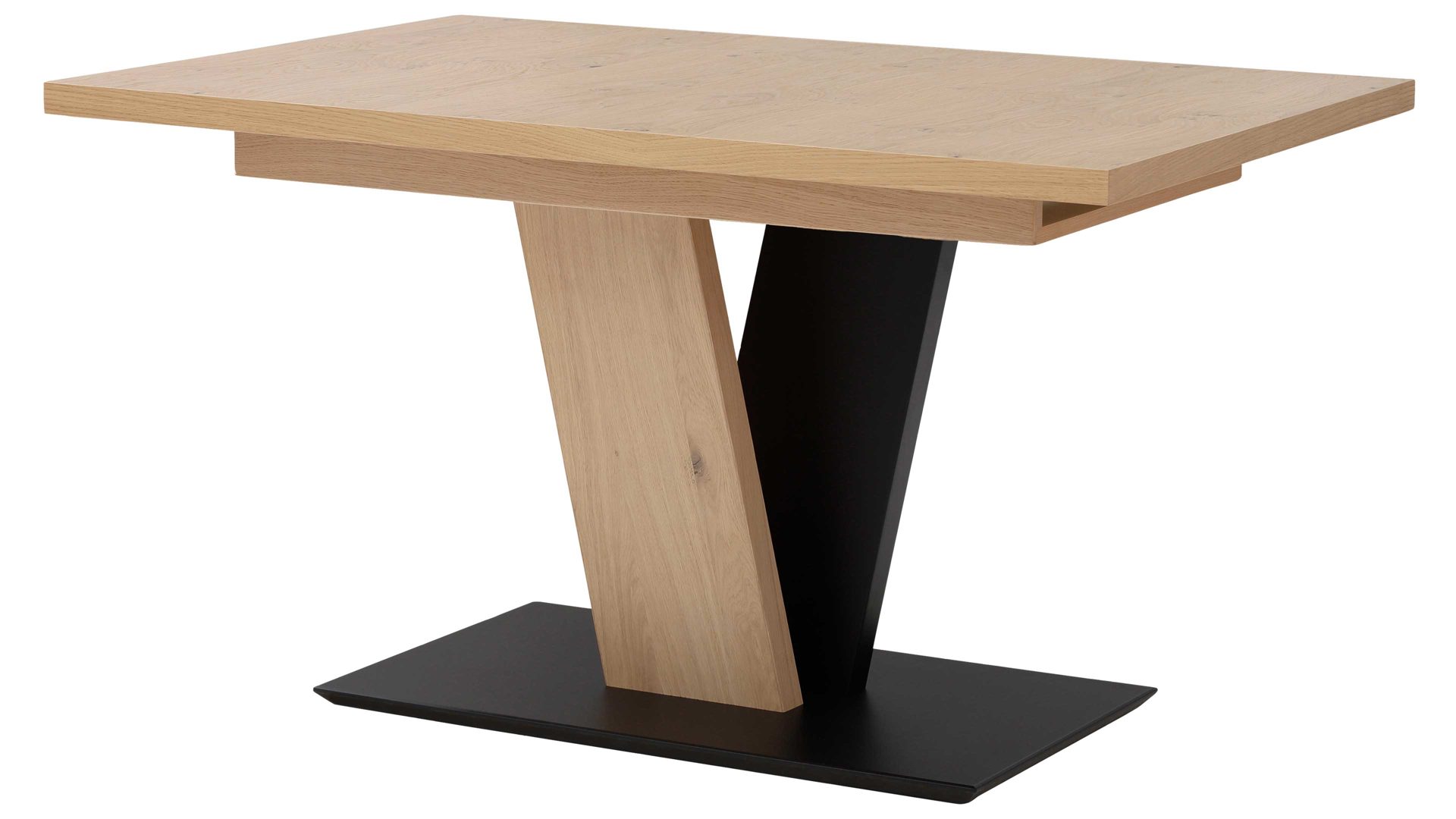 Auszugtisch combinessa aus Holz in Schwarz Combinessa Serie Ganza - Funktions-Esstisch 5402 Artisan Eiche & Schwarz - ca. 120 - 168 x 90 cm