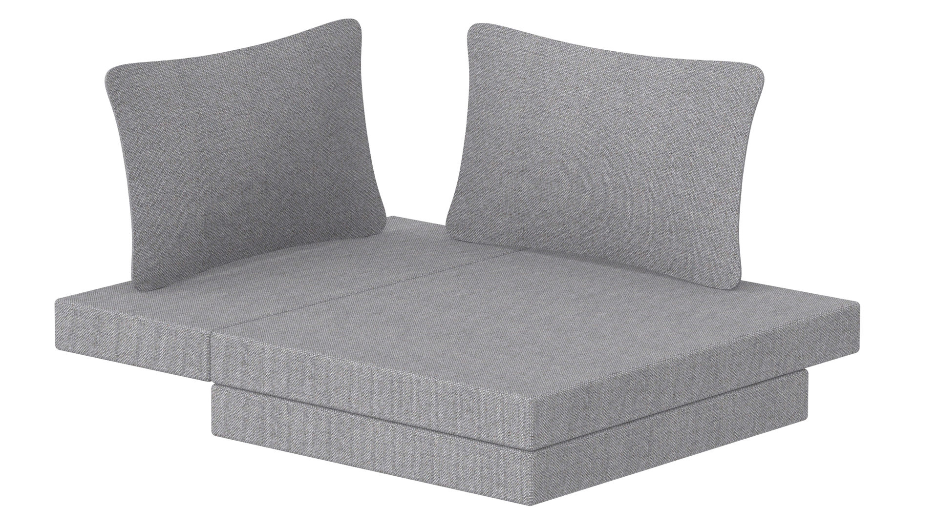 Faltmatratze Flexa® aus Stoff in Grau FLEXA® Matratze für Sofabett grauer Bezug  - ca. 77 x 96 cm