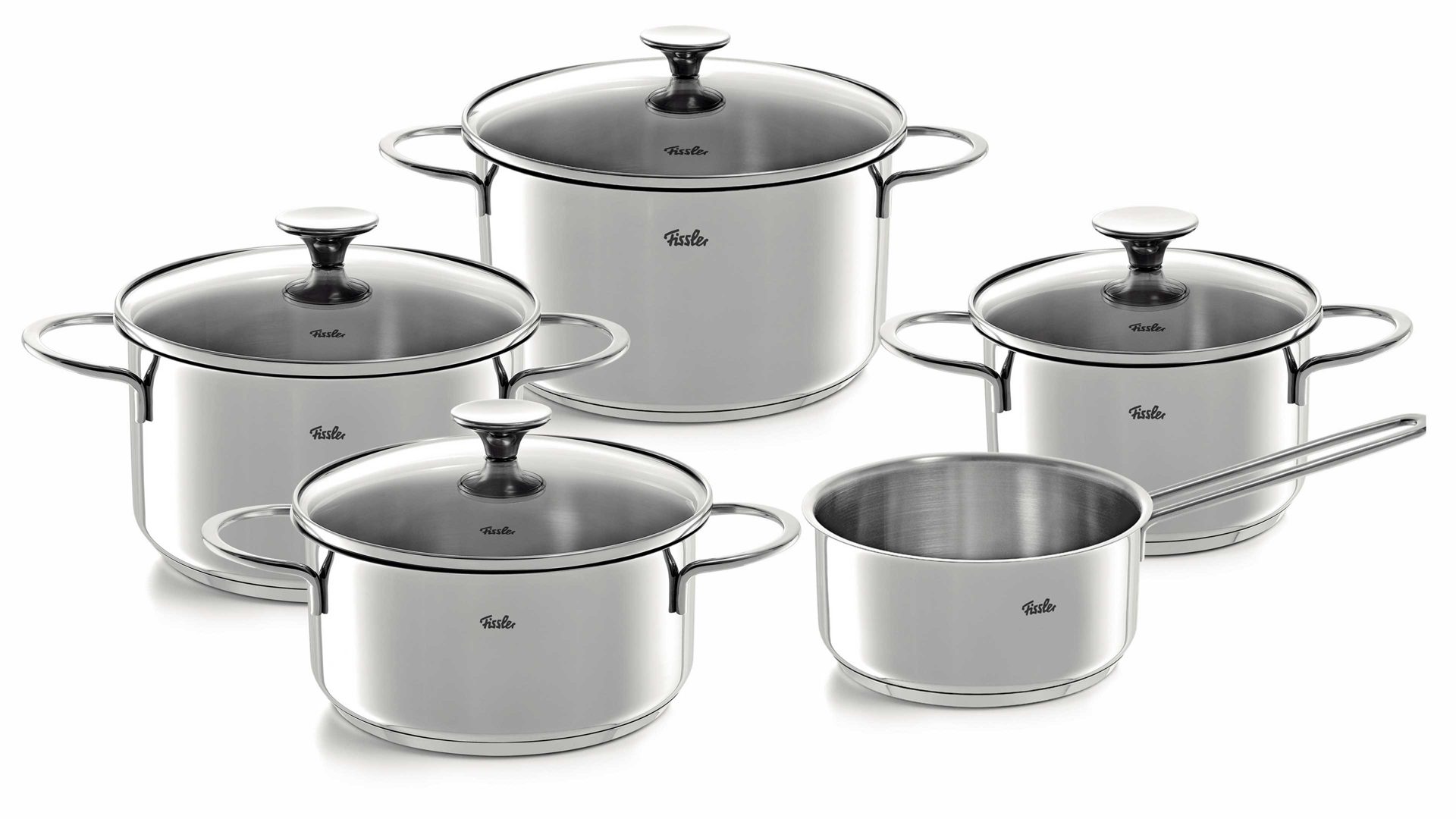 Topf-Set Fissler aus Metall in Edelstahl Fissler Kochtopf-Set Copenhagen Edelstahl - fünfteilig