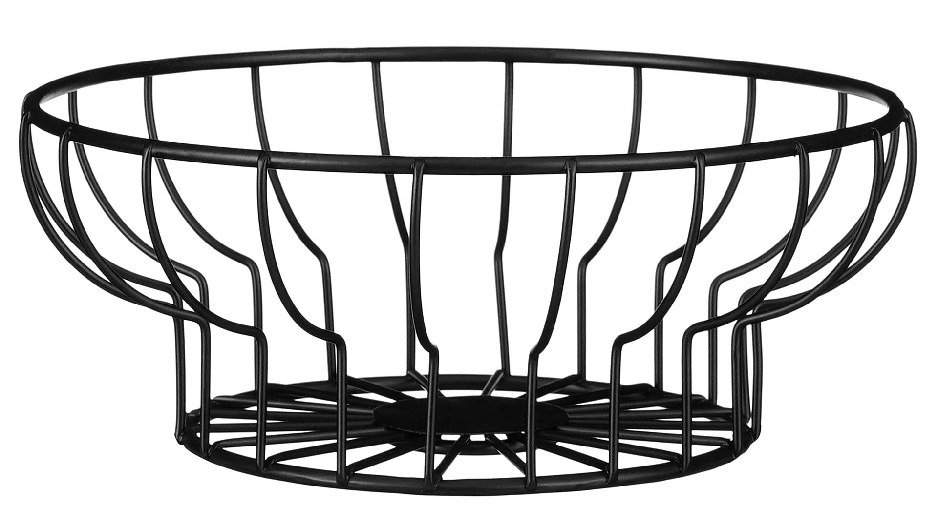 Korb Edelman® aus Metall in Schwarz Metallkorb Adamo schwarzes Eisen - Durchmesser ca. 20 cm