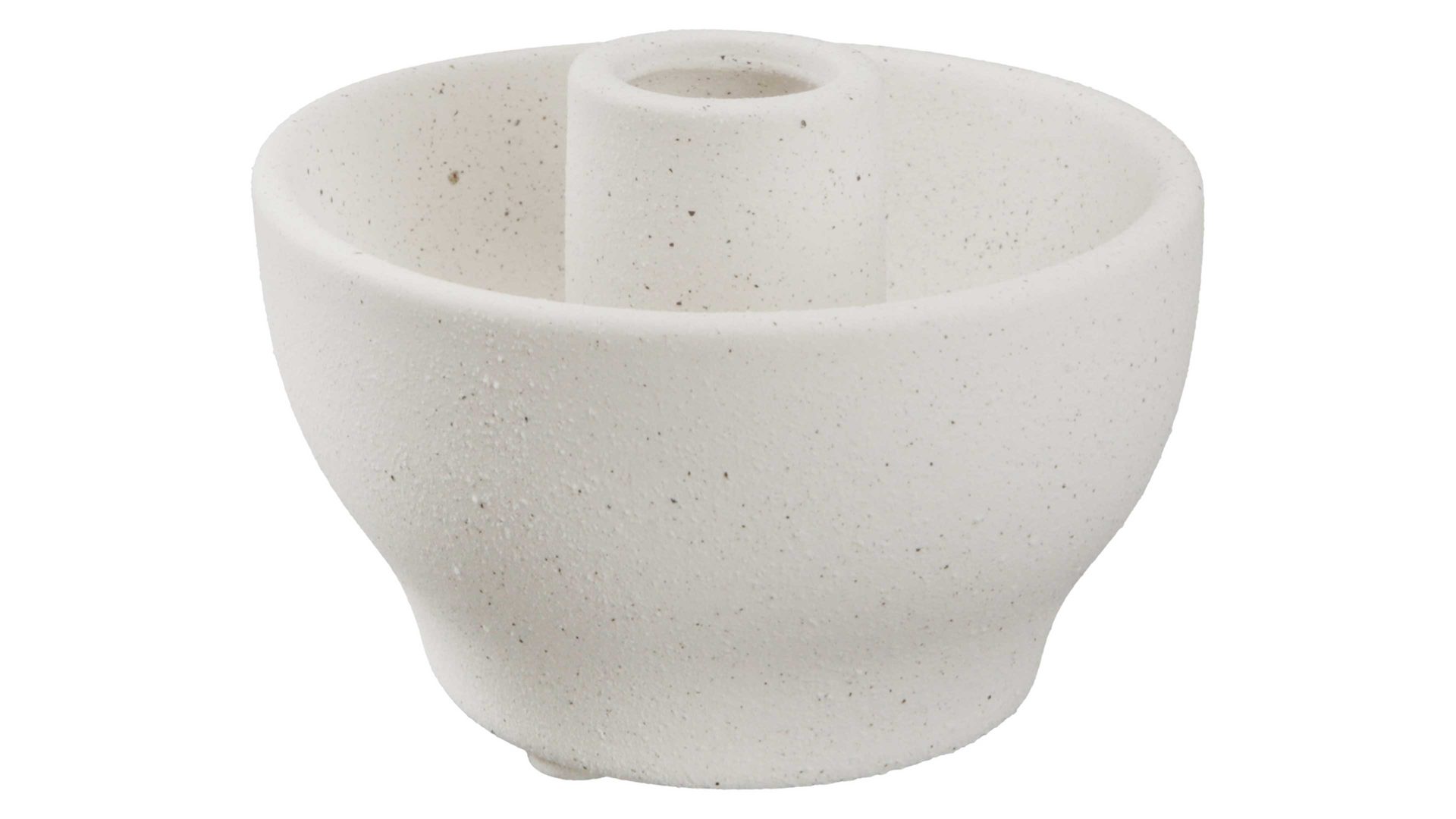 Kerzenständer Gilde (macrander) aus Keramik in Weiß Kerzenhalter Sabbia weiße Keramik - Durchmesser ca. 10 cm
