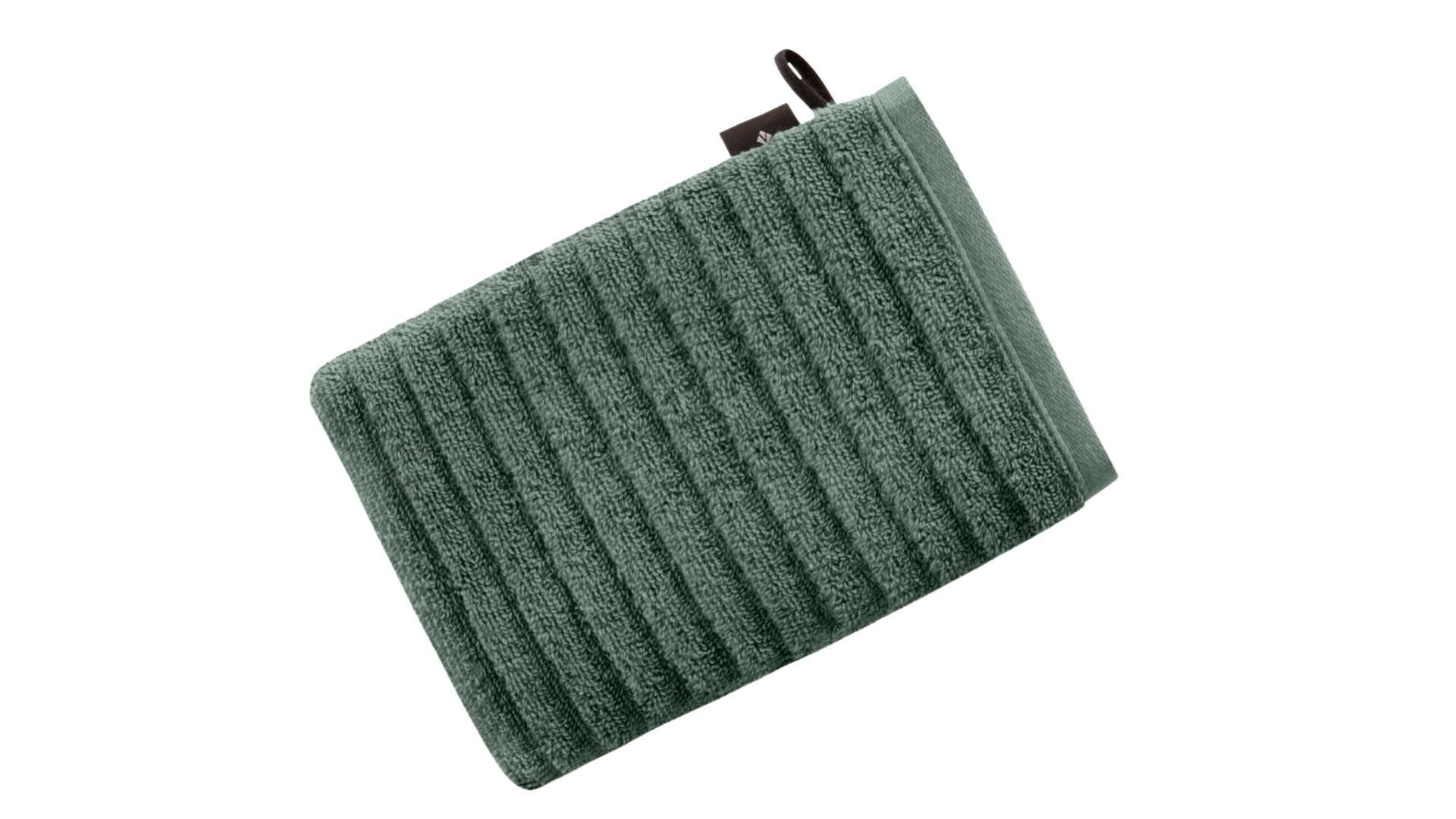 Waschhandschuh Vossen aus Naturfaser in Dunkelgrün VOSSEN® Frottee-Serie Mystic - Waschhandschuh fjordfarbene Baumwolle - ca. 16 x 22 cm