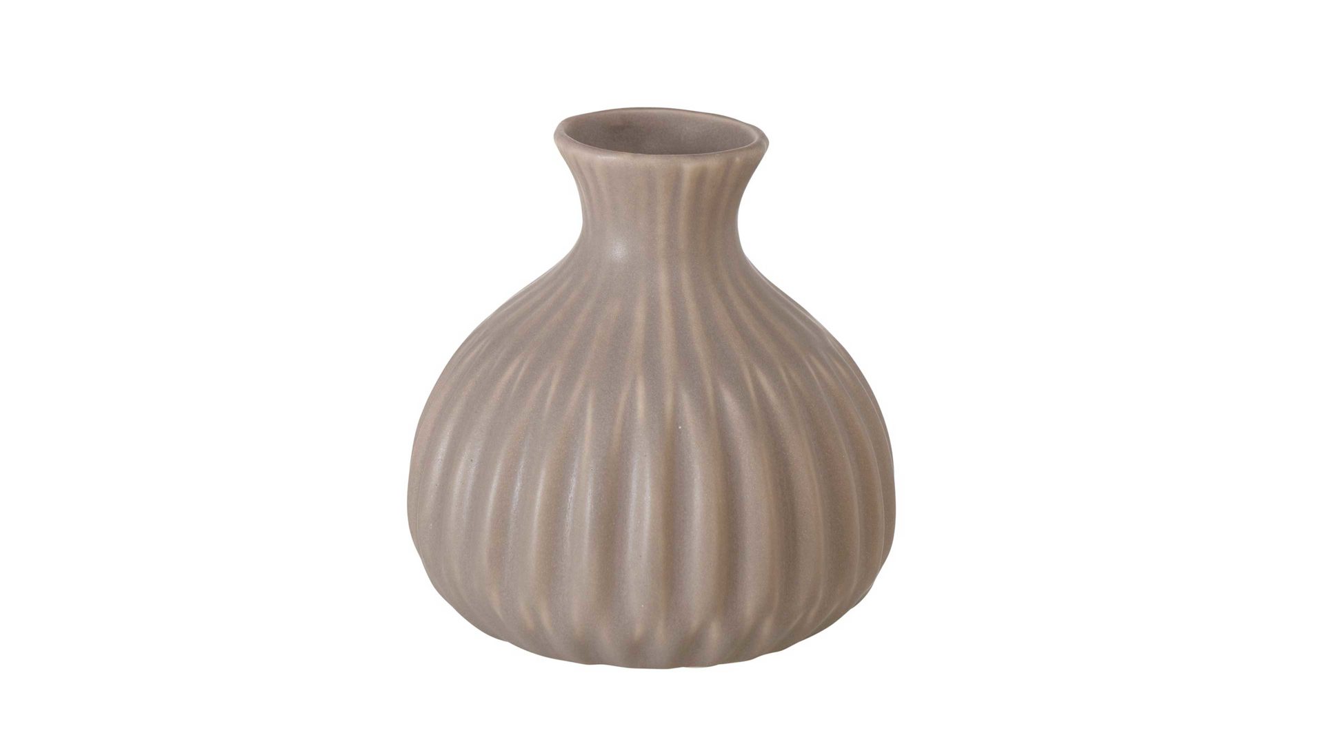 Vase Boltze aus Keramik in Grau Vase Esko mattgraues Porzellan - Durchmesser ca. 10 cm