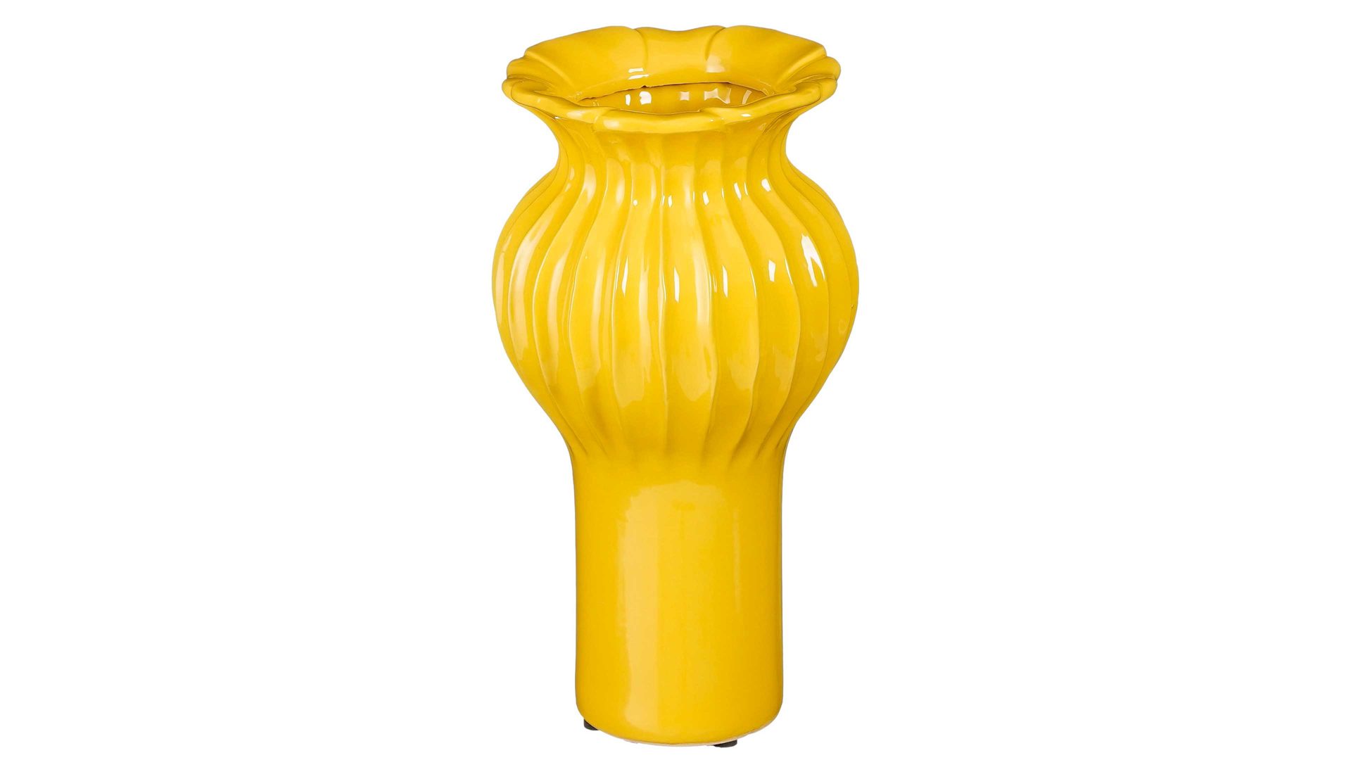 Vase Interliving BEST BUDDYS! aus Keramik in Gelb Interliving BEST BUDDYS! Vase Felipe gelbe Keramik - Höhe ca. 30 cm