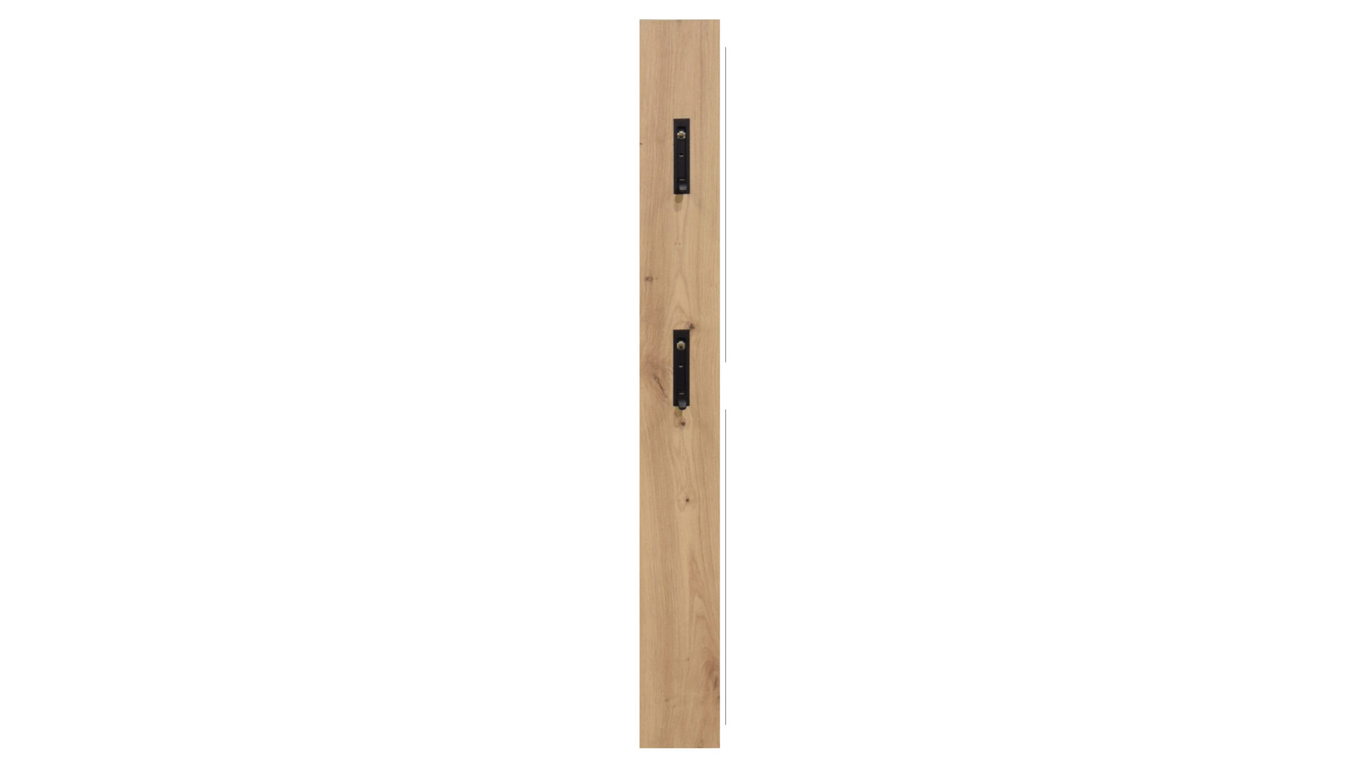 Wandgarderobe Mäusbacher aus Holz in Holzfarben Garderobenpaneel Asteiche & Schwarz - ca. 13 x 110 cm