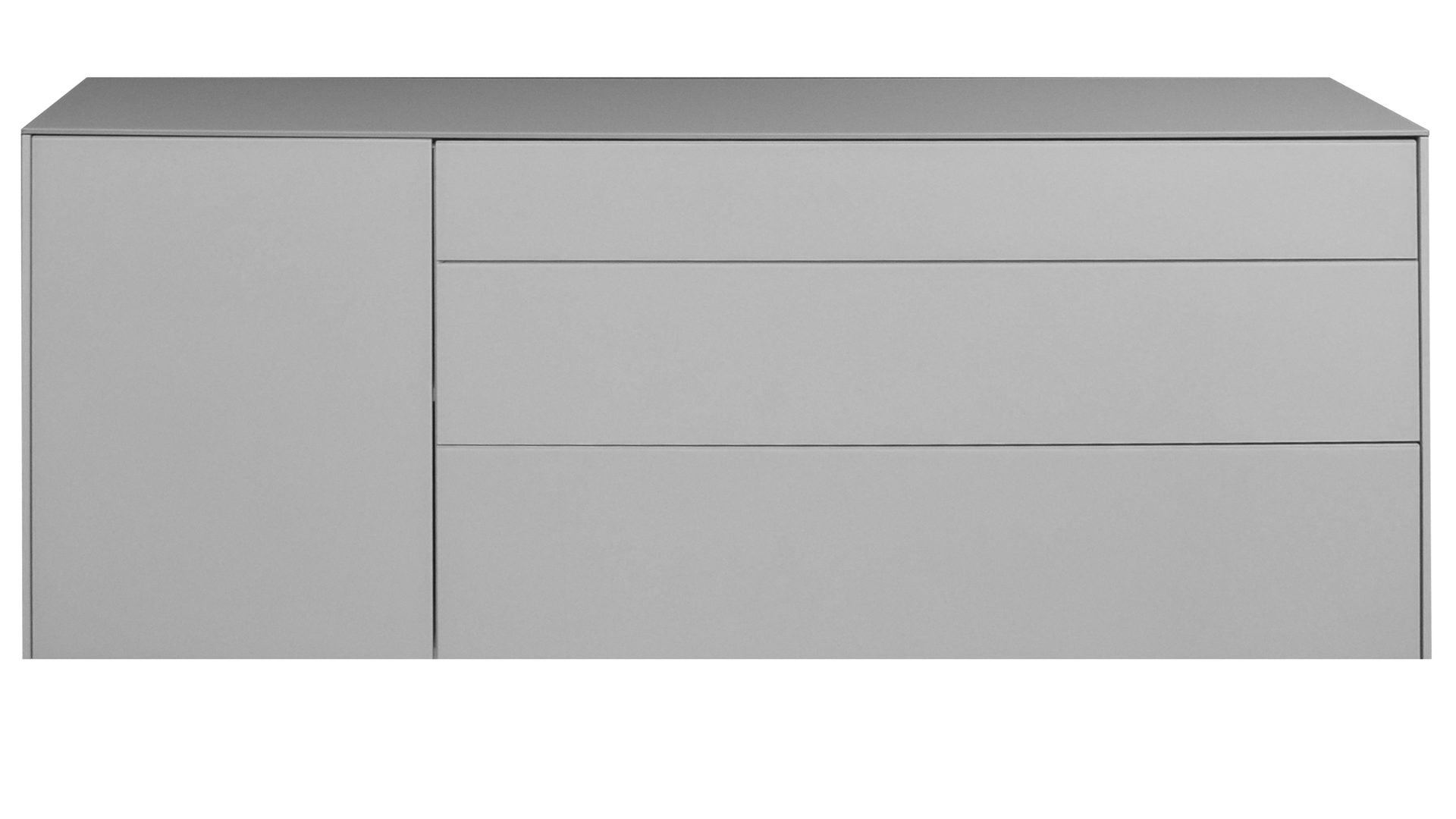 Lowboard Mäusbacher i.i. aus Holz in Hellgrau Wohnprogramm Imola - Lowboard Kreidegrau - ca. 169 x 63 cm