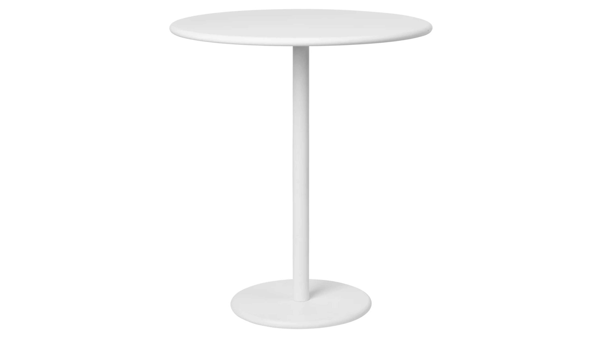 Gartentisch Blomus aus Metall in Weiß blomus Outdoor Lounge-Beistelltisch Stay mattweißes Aluminium – Höhe ca. 45 cm