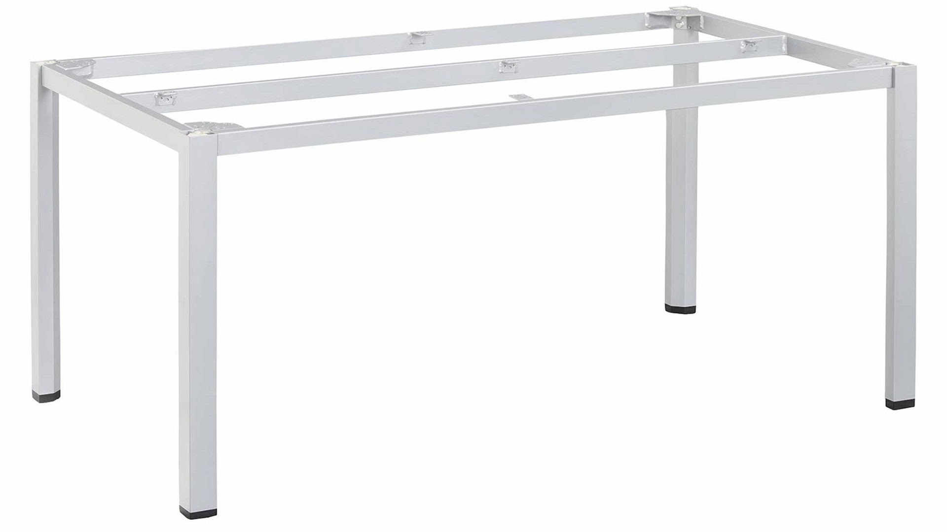 Gartentisch Kettler aus Metall in Silber KETTLER Tischsystem Cubic - Tischgestell silberfarbenes Aluminium - ca. 160 x 95 cm