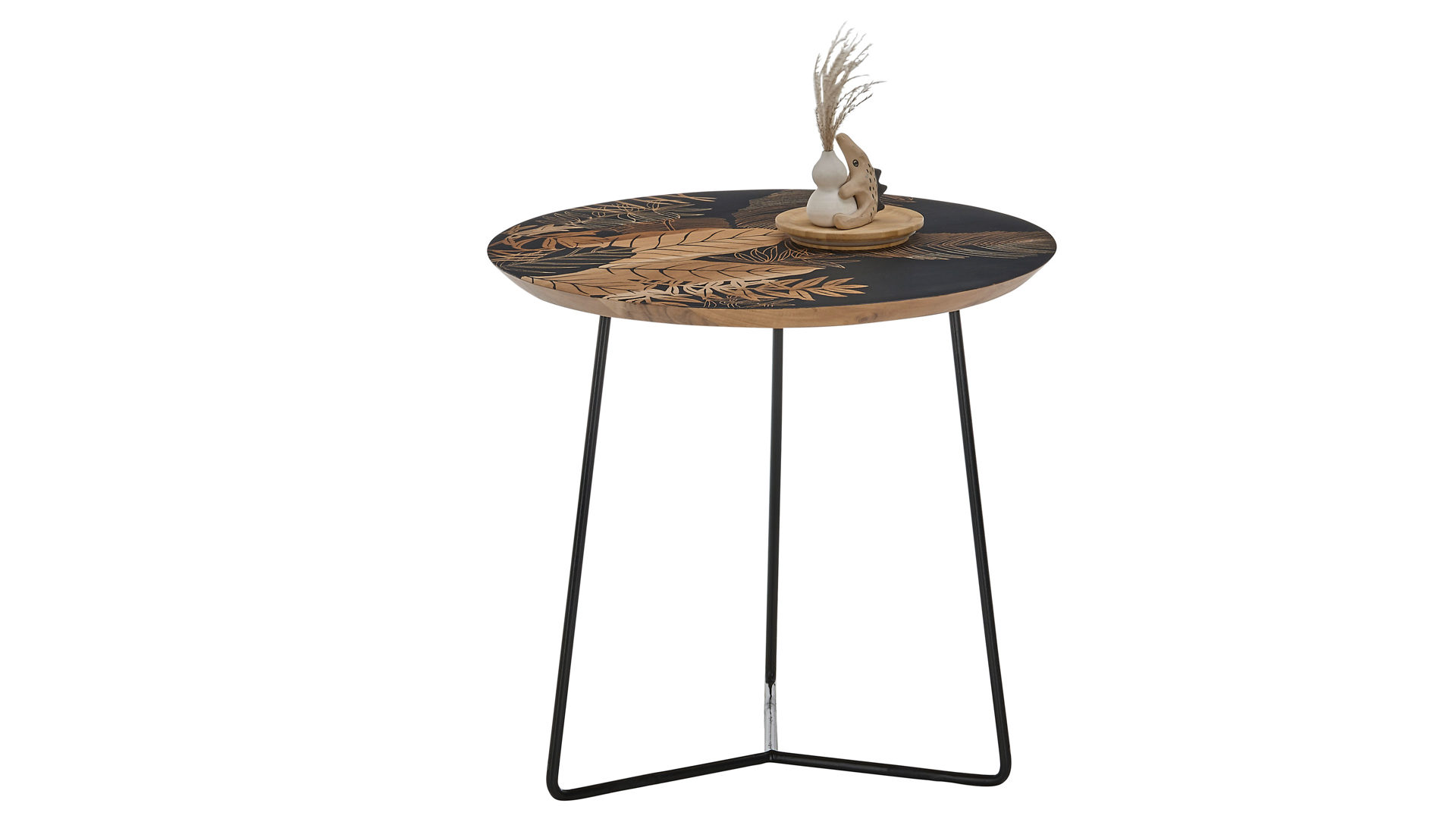 Beistelltisch A better place furniture aus Holz in Holzfarben Beistelltisch Mirandela Mangoholz – ca. 55 x 50 cm