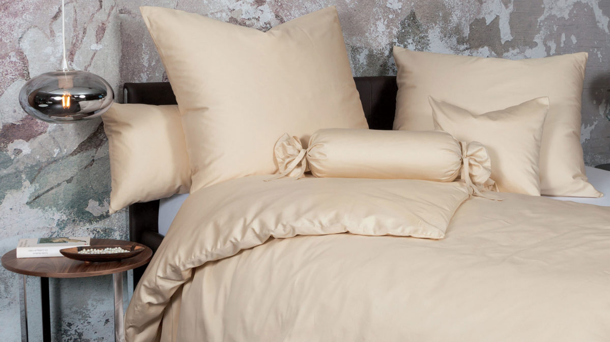 Bettwäsche-Set Janine® aus Naturfaser in Sand Janine® Bettwäsche-Set Sand - ca. 155 x 220 cm